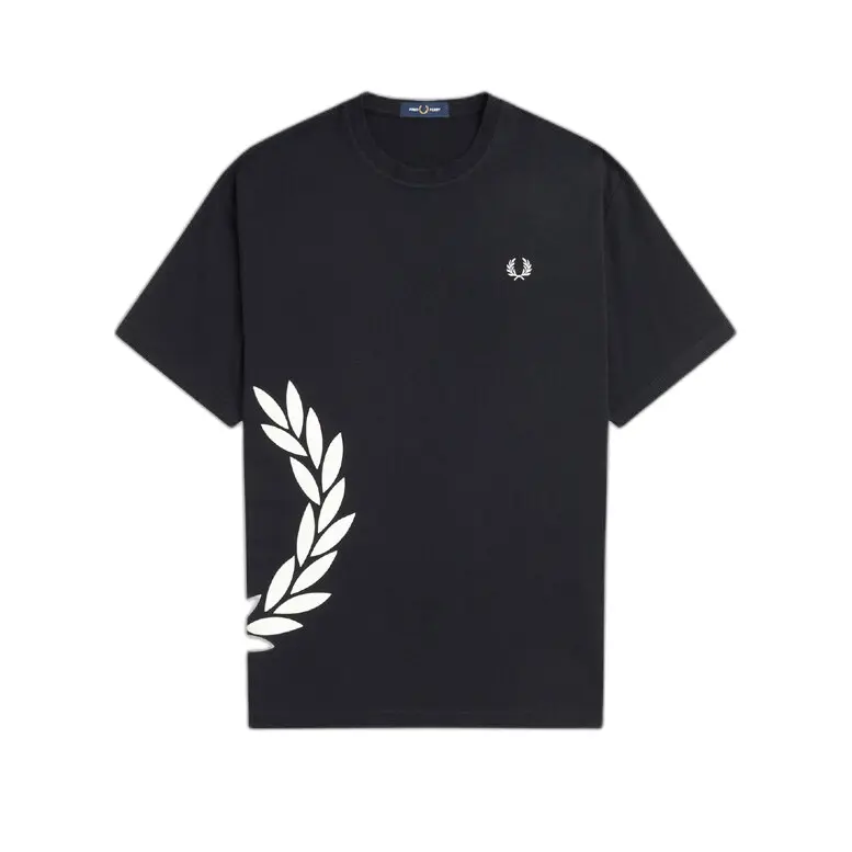 Image of T-Shirt mit texturiertem Kranz Fred Perry Laurel