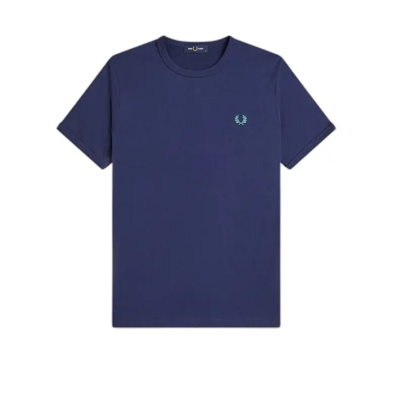 Fred Perry Bleu T-Shirt Ringer