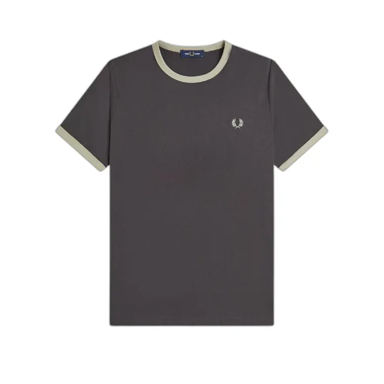 Fred Perry Gris T-Shirt Ringer