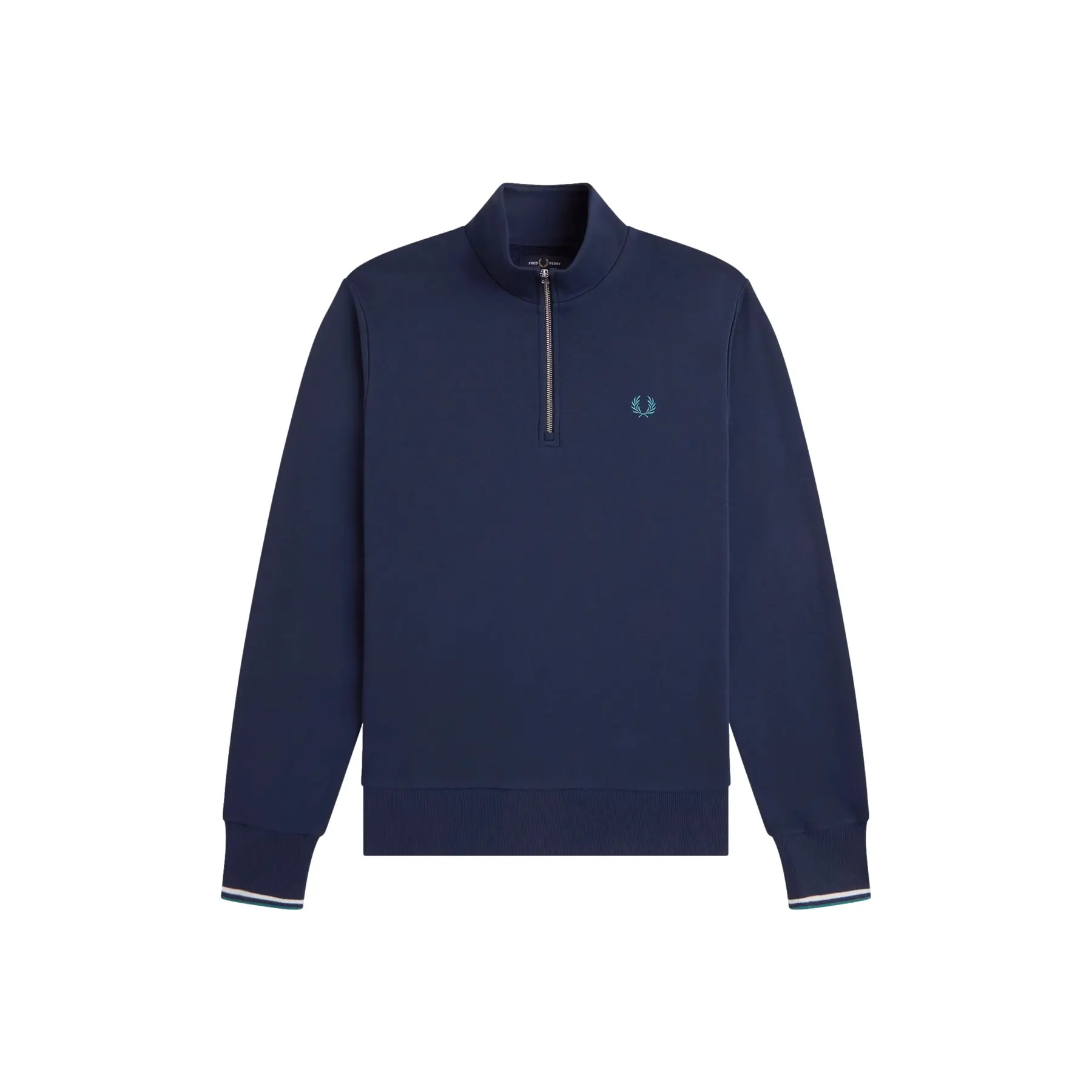 Fred Perry Men's Bleu 1/2 Zip Sweatshirt