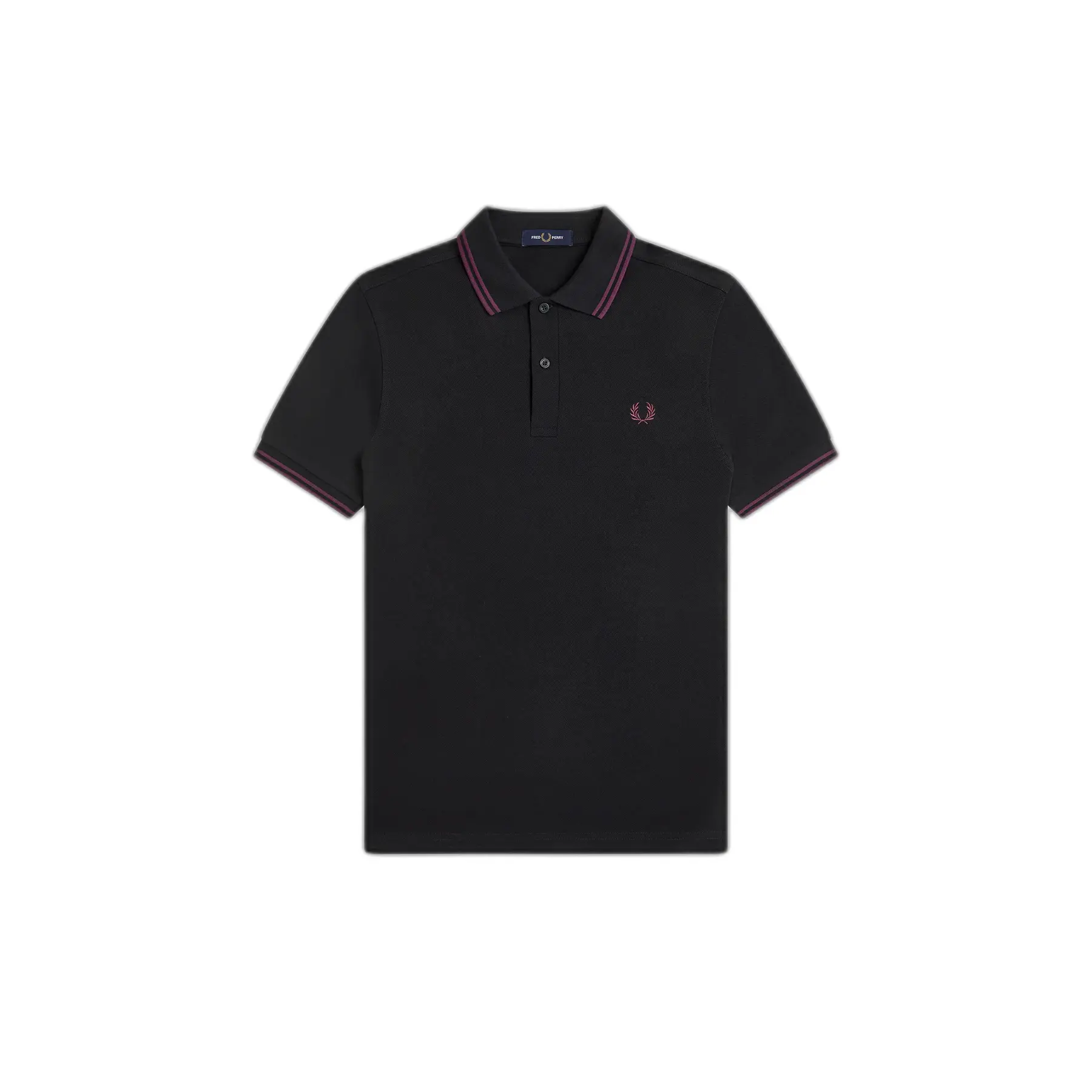 Fred Perry Noir Polo Twin Tipped Modern