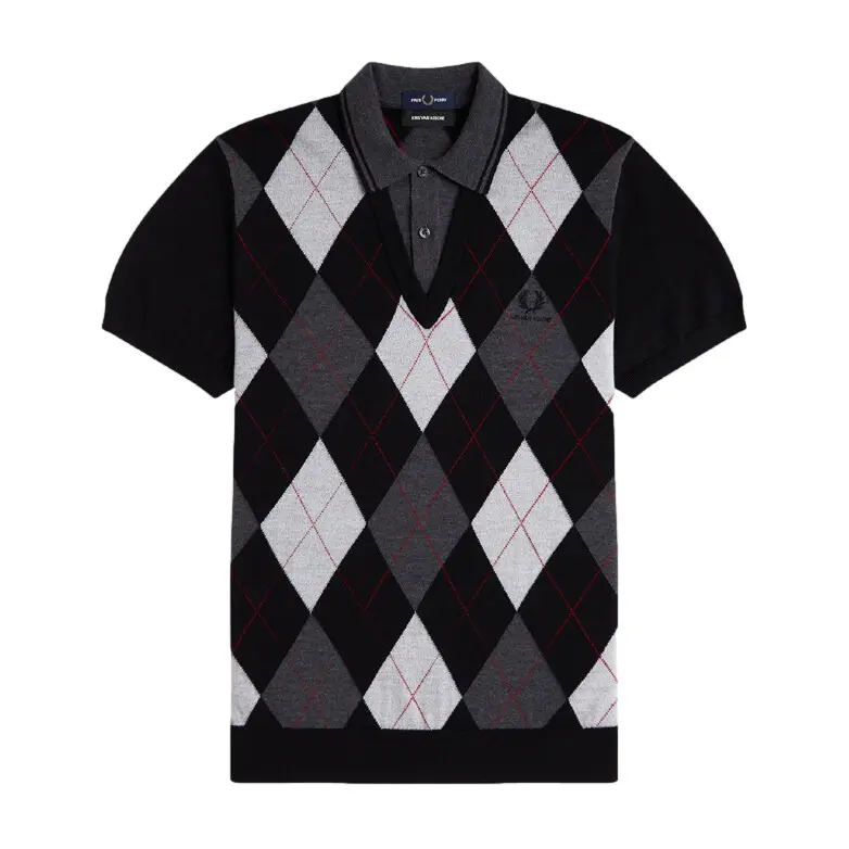 Image of Argyle-Muster Polo-Shirt Fred Perry