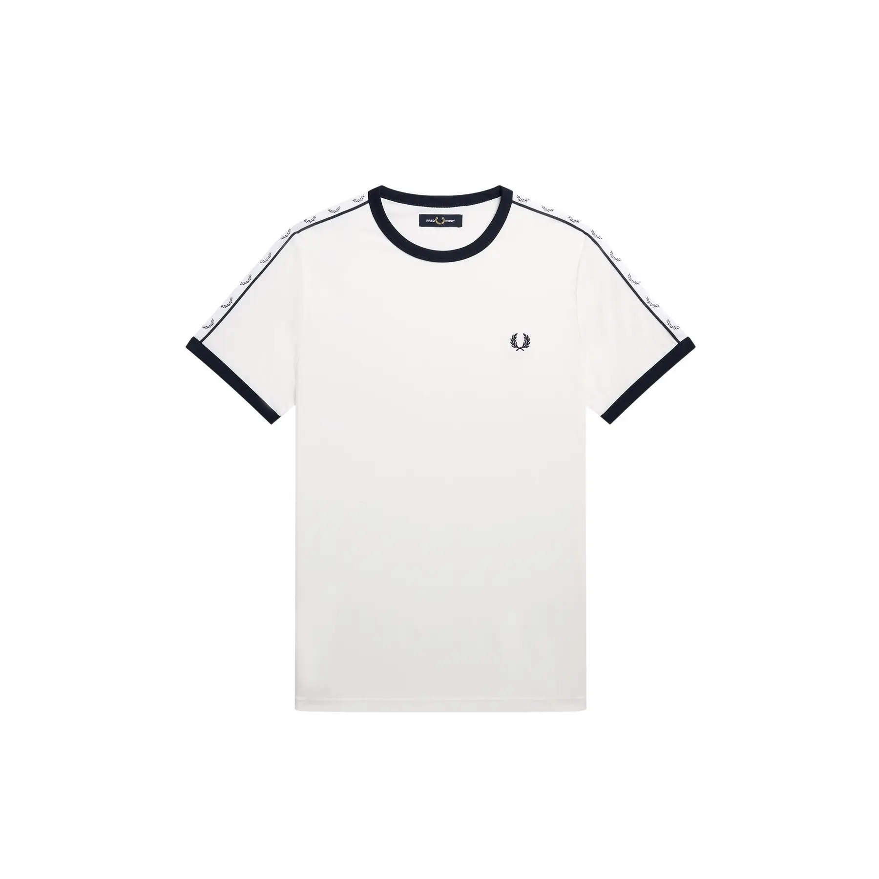 5034606564395 - T-Shirt mit kontrastfarbenen Bündchen und Streifen Fred Perry
