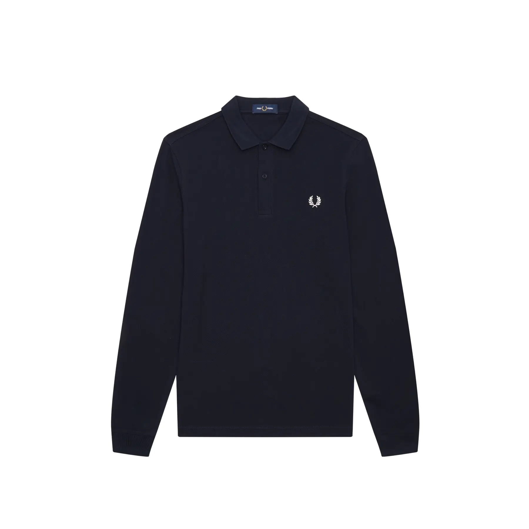 5034606742939 - Einfarbiges Poloshirt mit langen Ärmeln Fred Perry