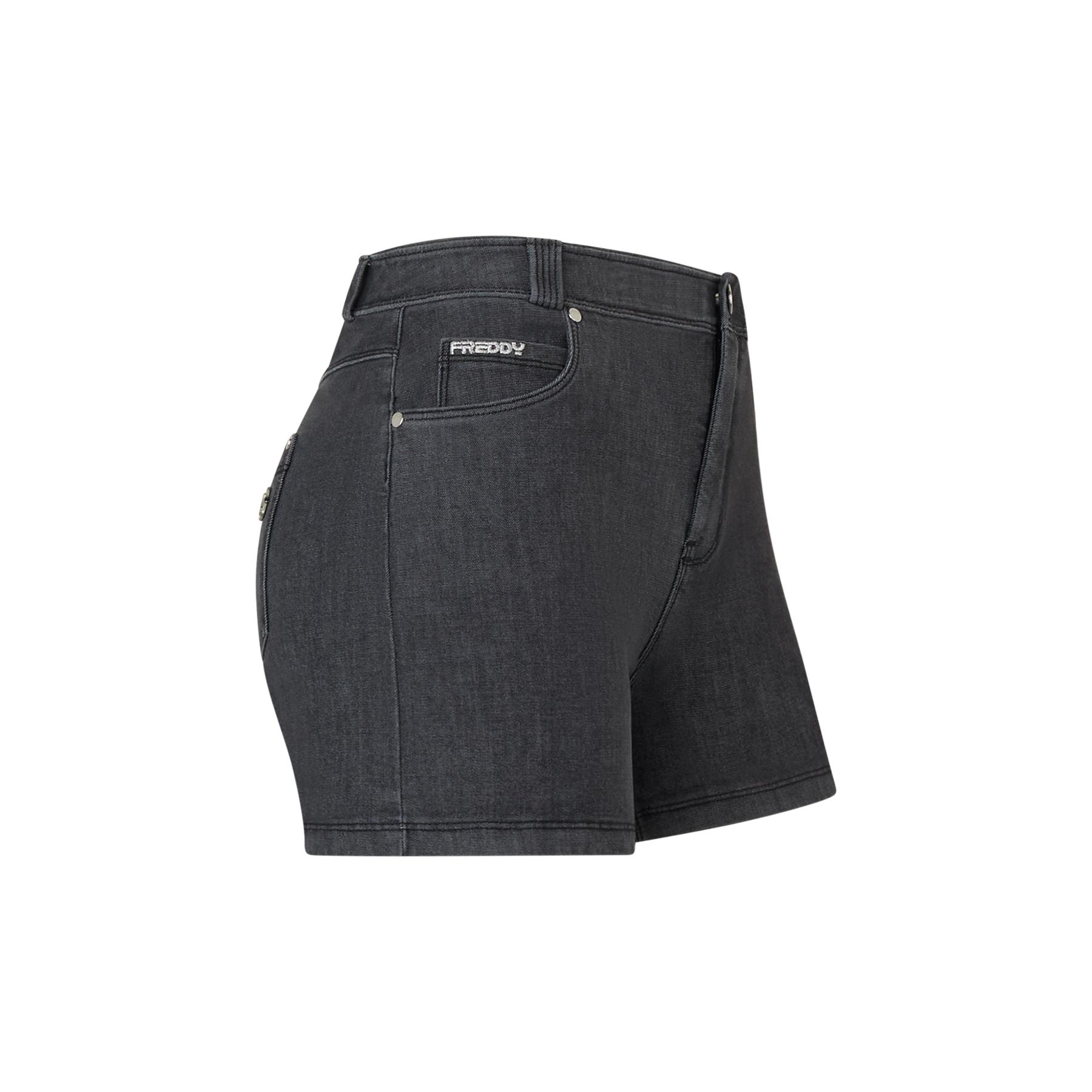 Short in jeans skinny elasticizzato a 5 tasche donna