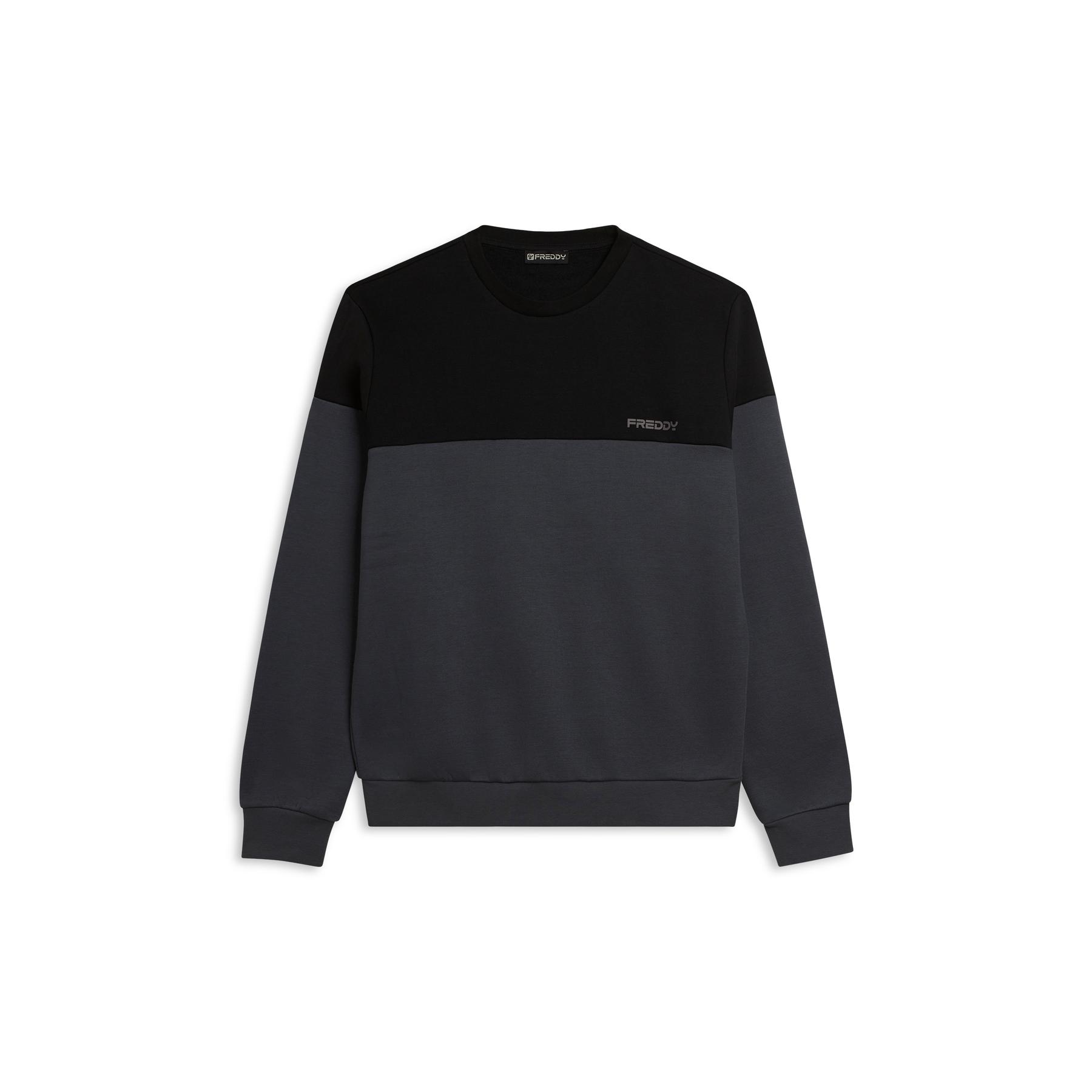 8034170810550 - Runder Kragen-Sweatshirt mit kontrastierenden Schultern Freddy