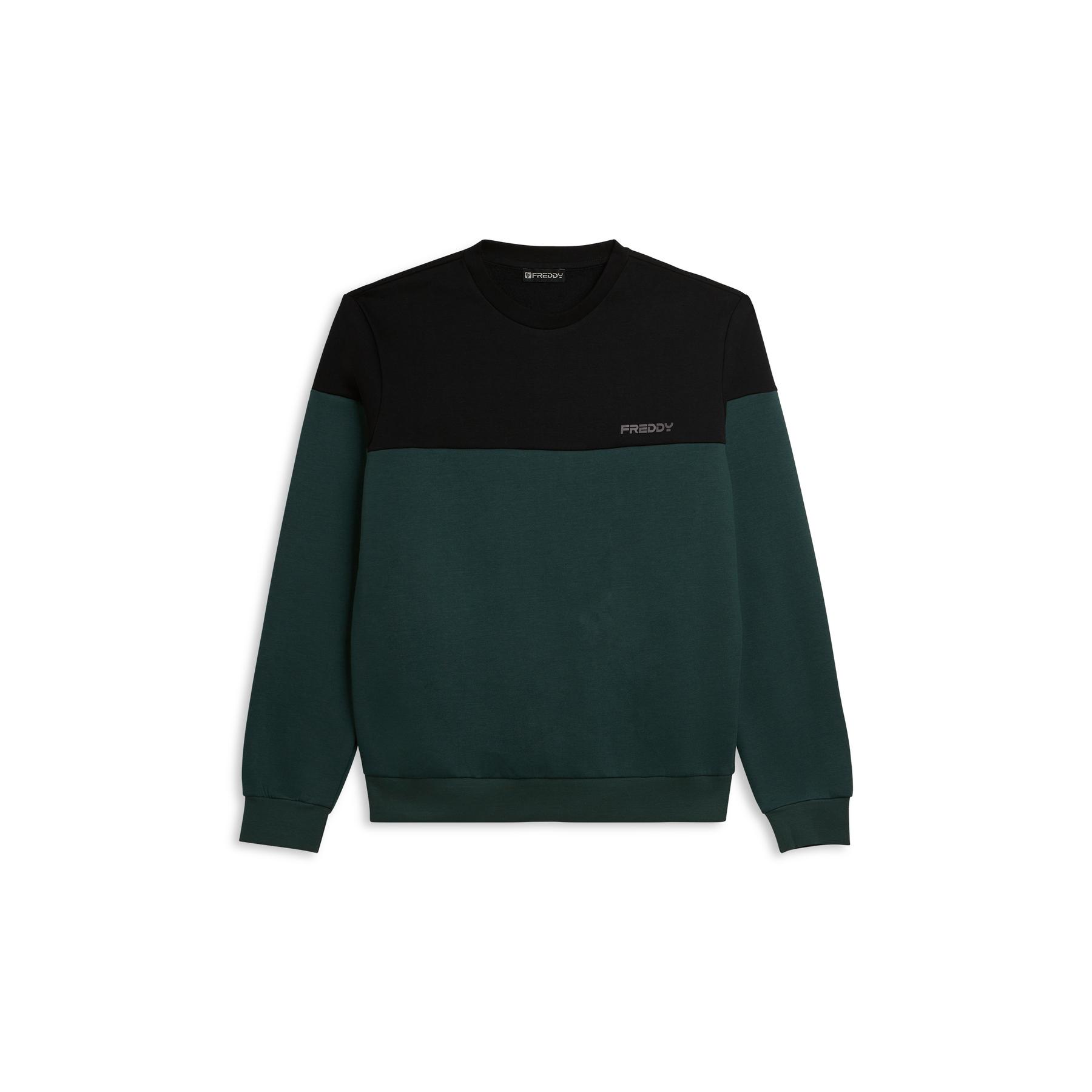 8034170776061 - Runder Kragen-Sweatshirt mit kontrastierenden Schultern Freddy