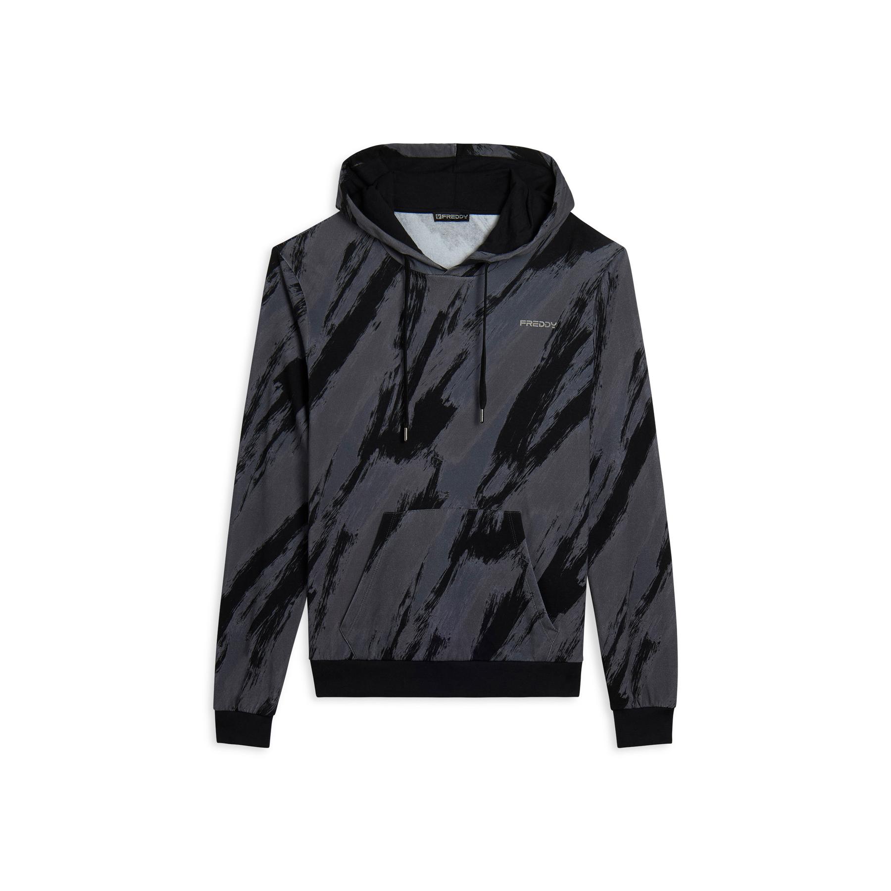 8034170776337 - Kapuzensweatshirt mit Kängurutasche und Allover-Print Freddy