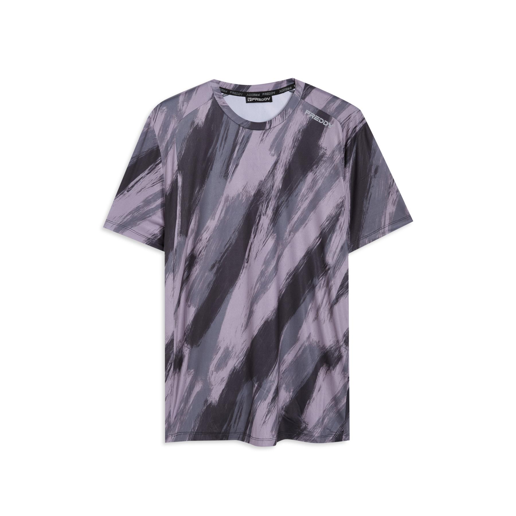 8058805008785 - T-Shirt mit Pinselstrich-Druck aus technischem Stoff Freddy