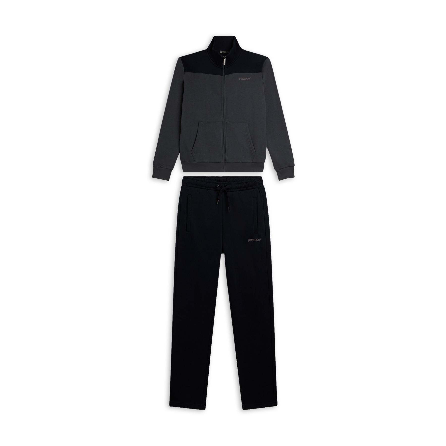8034170993567 - Damen-Trainingsanzug mit hohem Kragen komplett mit Reißverschluss und farbigen Akzenten Freddy