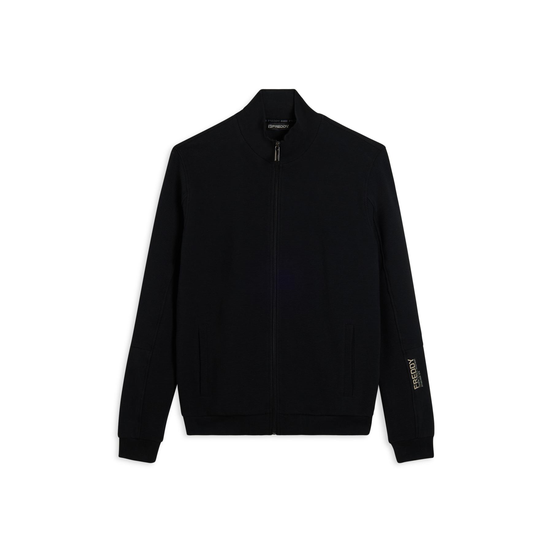 8034170778003 - Gestreifter Zip-Hoodie mit Druck auf dem Ärmel Freddy