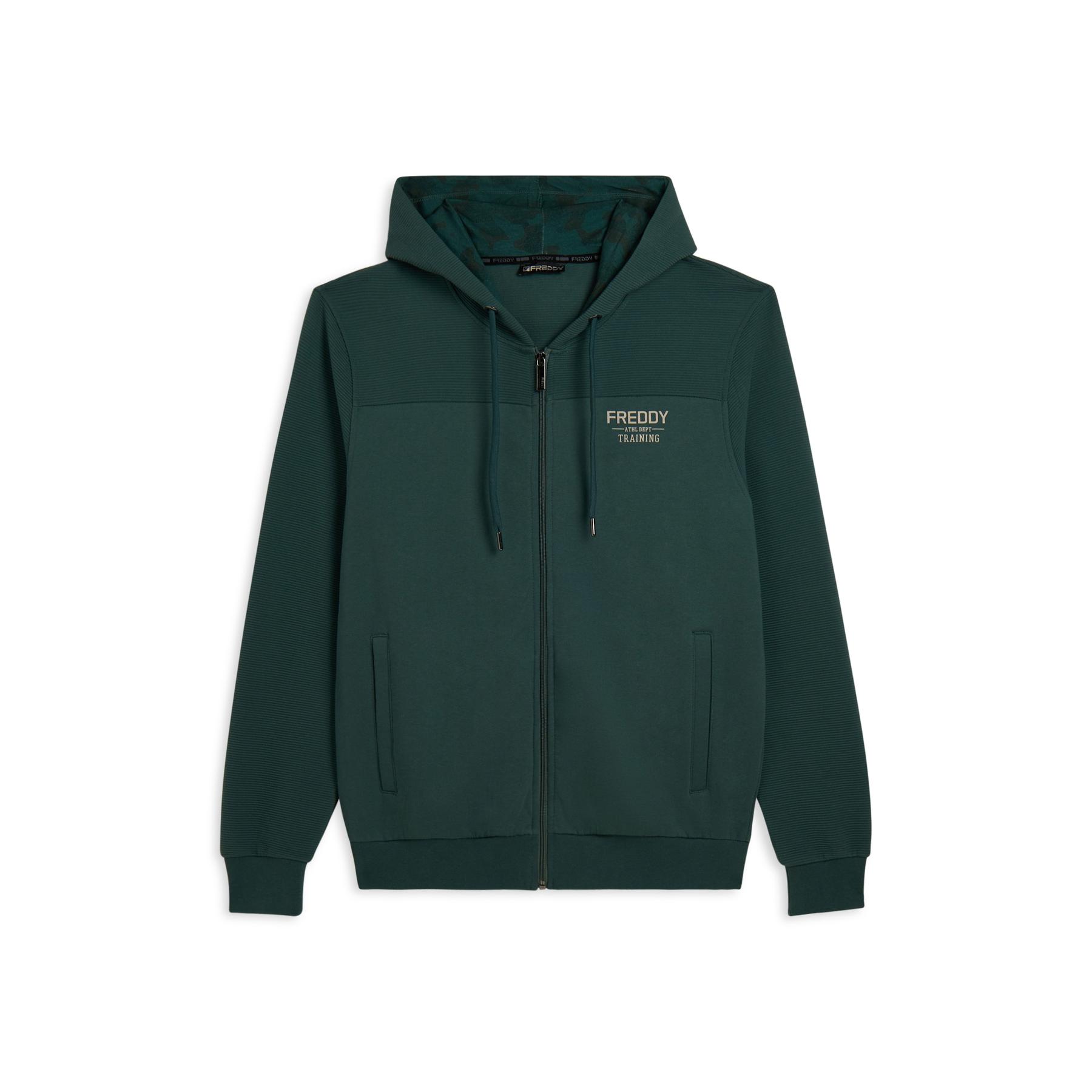 8034170778256 - Tarnungs Kapuzenpullover mit gestreiften Einsätzen Freddy