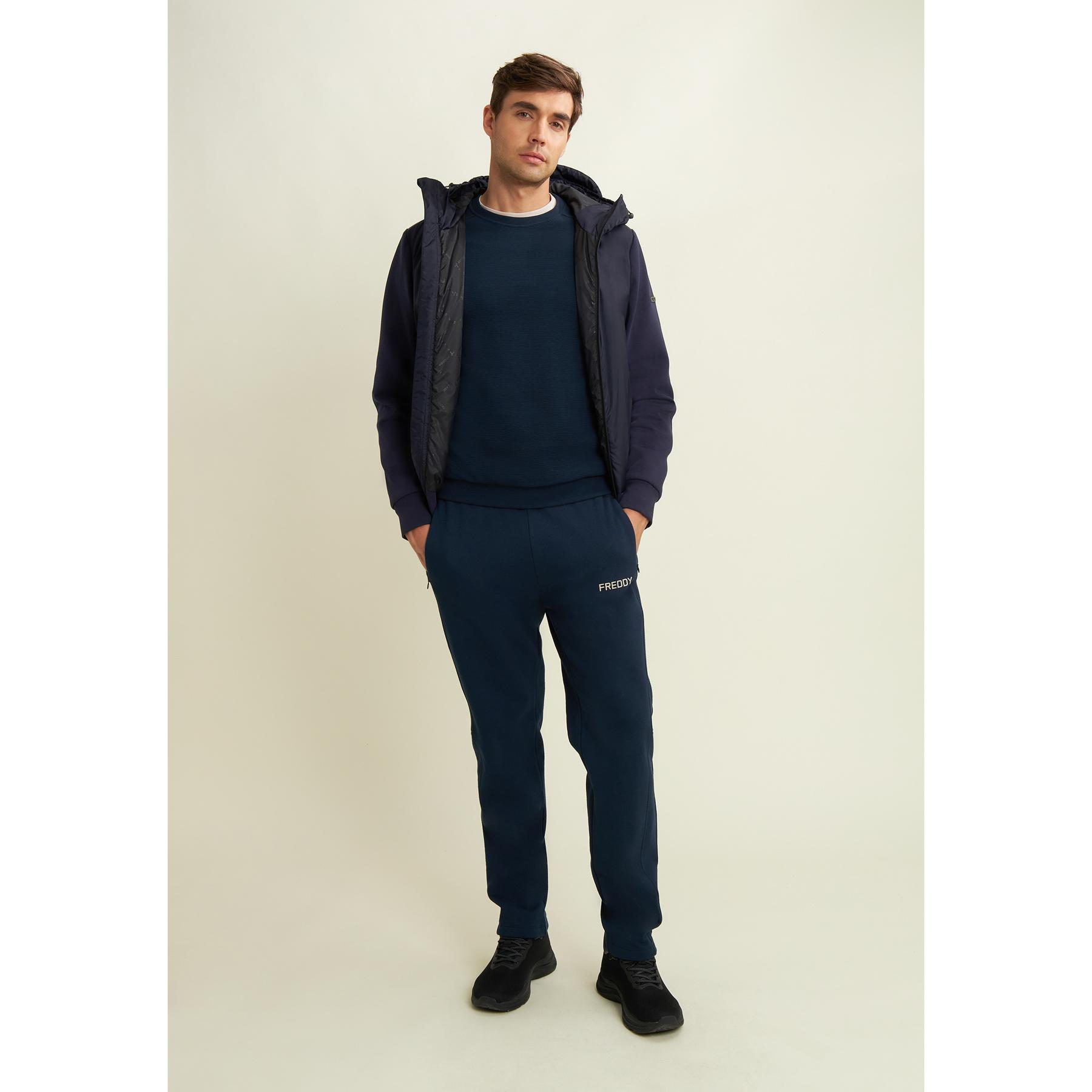 8034170778379 - Gestreifter Rundhals-Sweatshirt mit bedrucktem Logo Freddy