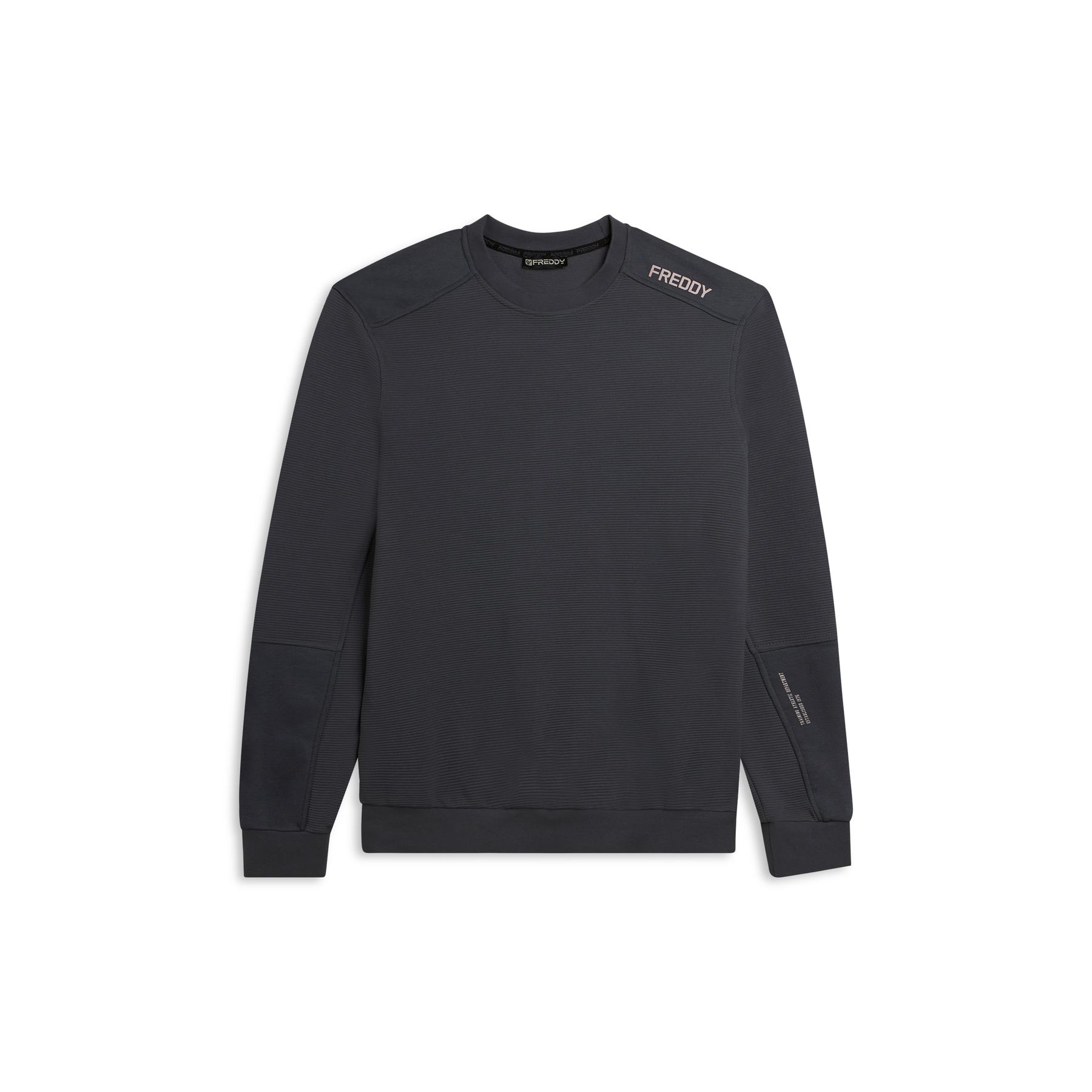 8034170814312 - Gestreifter Rundhals-Sweatshirt mit bedrucktem Logo Freddy