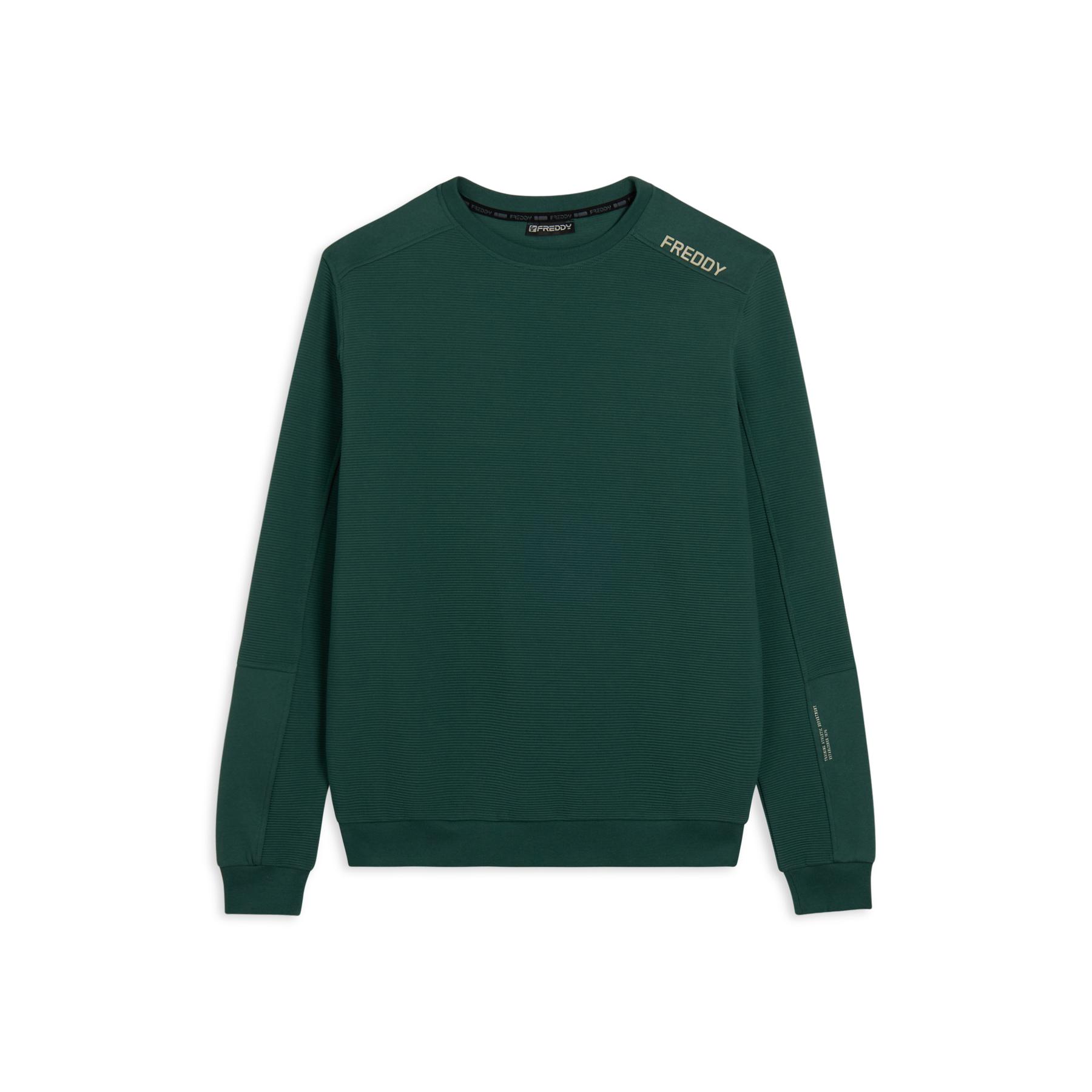 8034170778454 - Gestreifter Rundhals-Sweatshirt mit bedrucktem Logo Freddy