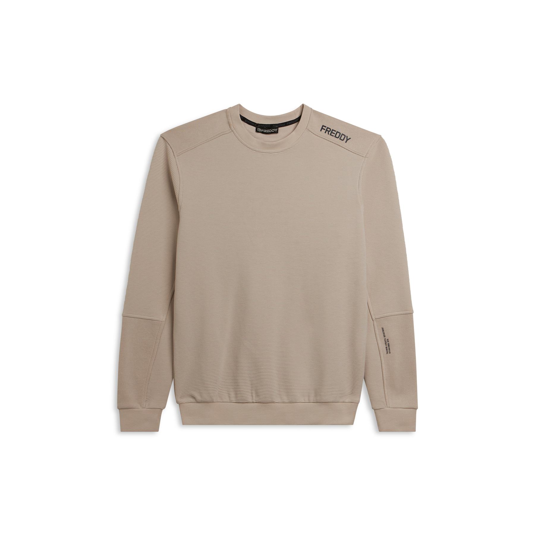 8034170814473 - Gestreifter Rundhals-Sweatshirt mit bedrucktem Logo Freddy