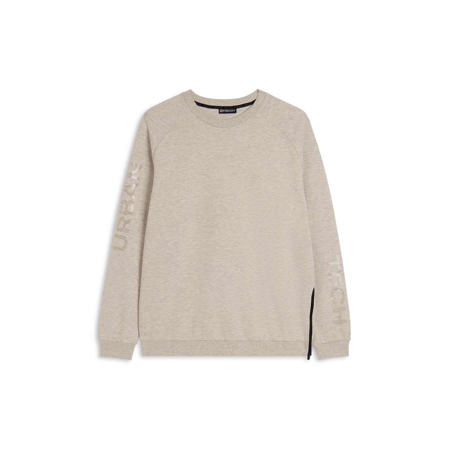 8058805003209 - Damen-Sweatshirt mit seitlichem Reißverschluss und glänzenden Drucken Freddy