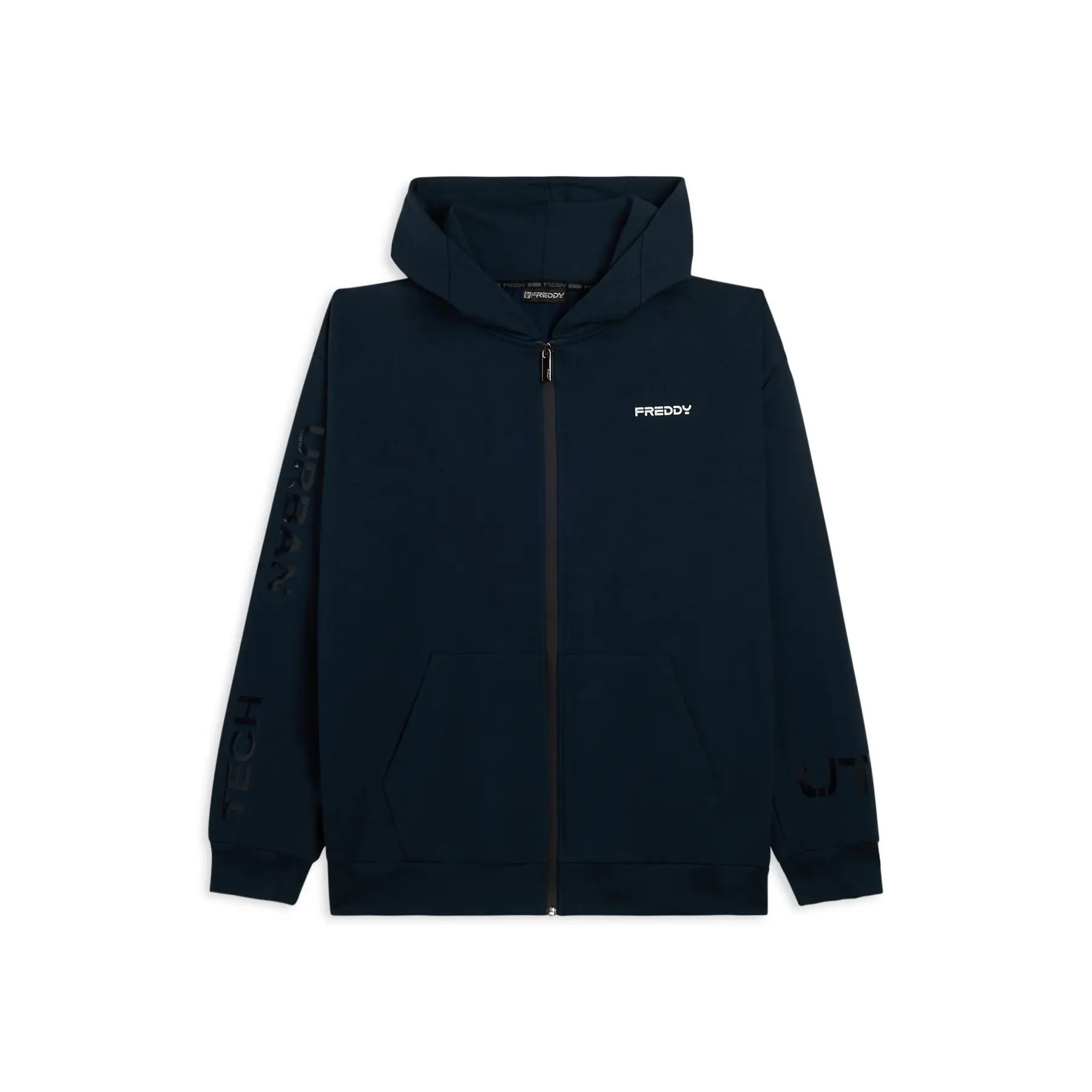 8034170752409 - Kapuzen-Sweatshirt mit Reißverschluss und Kängurutaschen Freddy