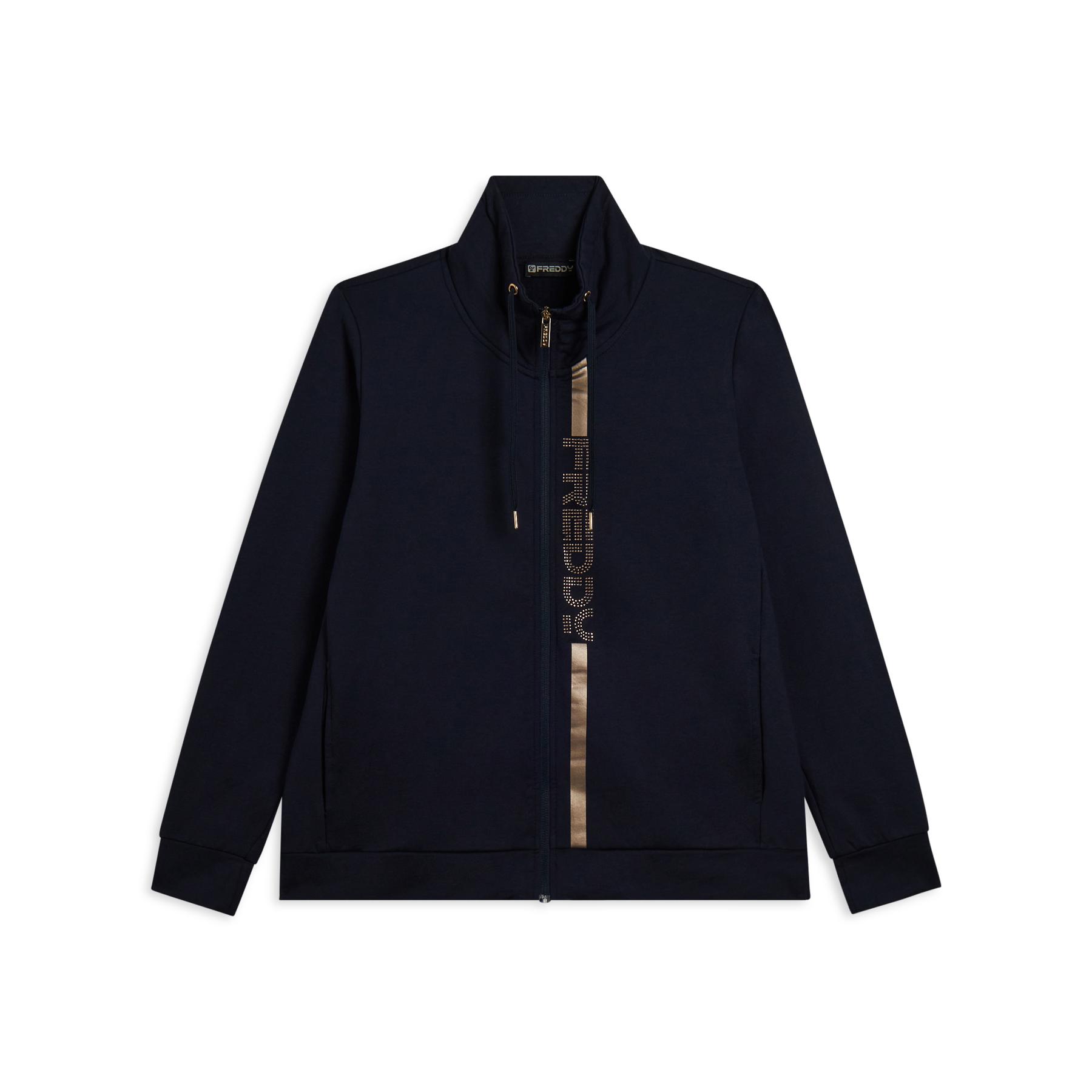 8034170215485 - Damen Sweatshirt mit Stehkragen und Reißverschluss Freddy