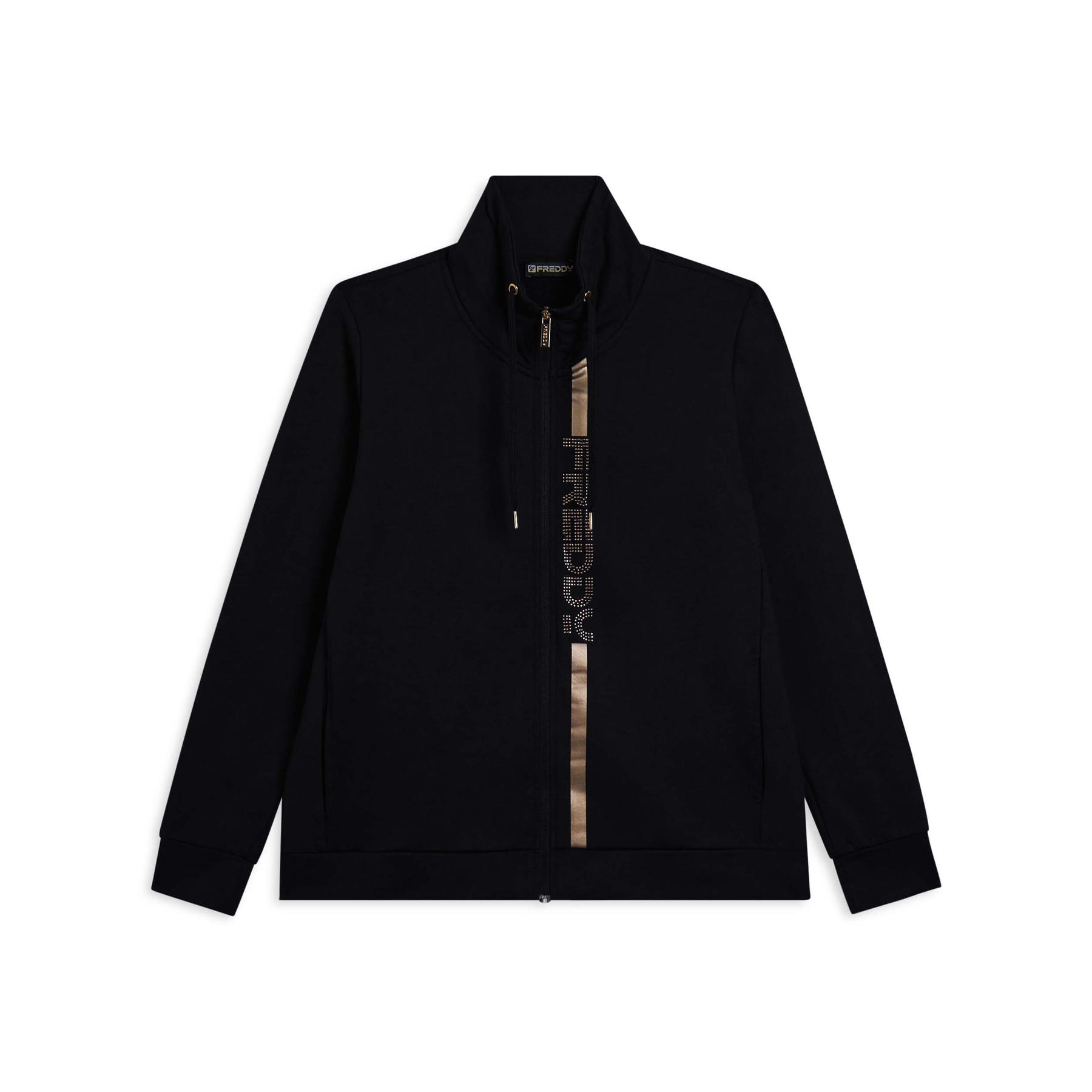 8034170719846 - Damen Sweatshirt mit Stehkragen und Reißverschluss Freddy