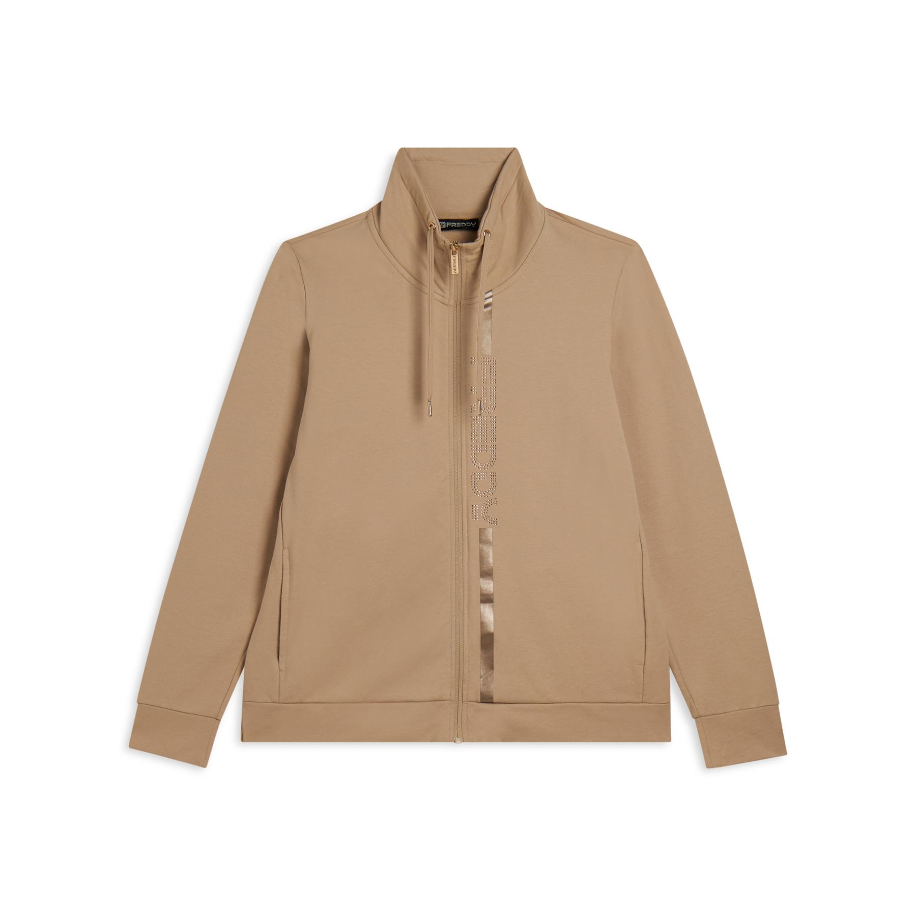8034170372447 - Damen Sweatshirt mit Stehkragen und Reißverschluss Freddy