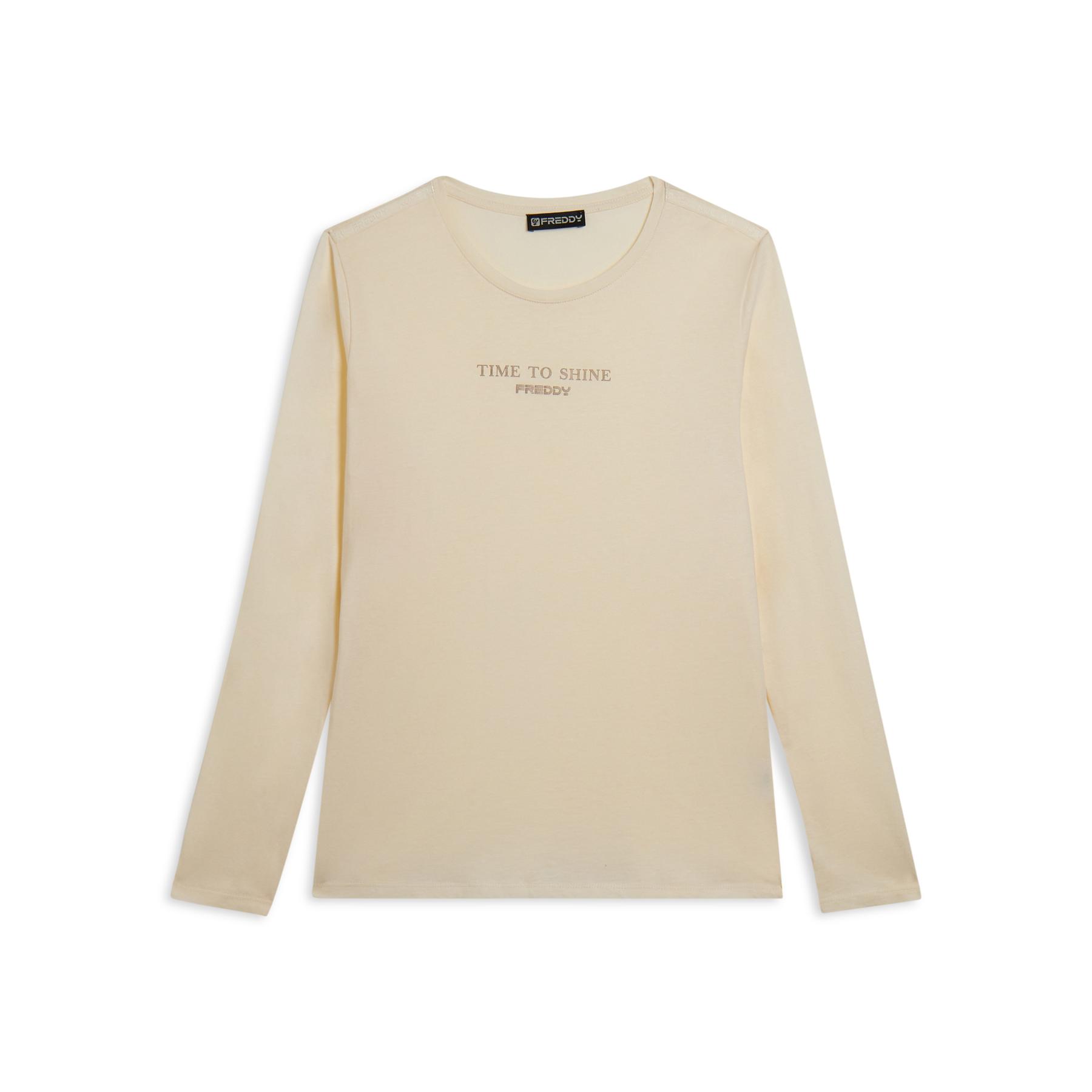 8034170217472 - Langarm-T-Shirt mit Logo auf den Schultern für Frauen Freddy