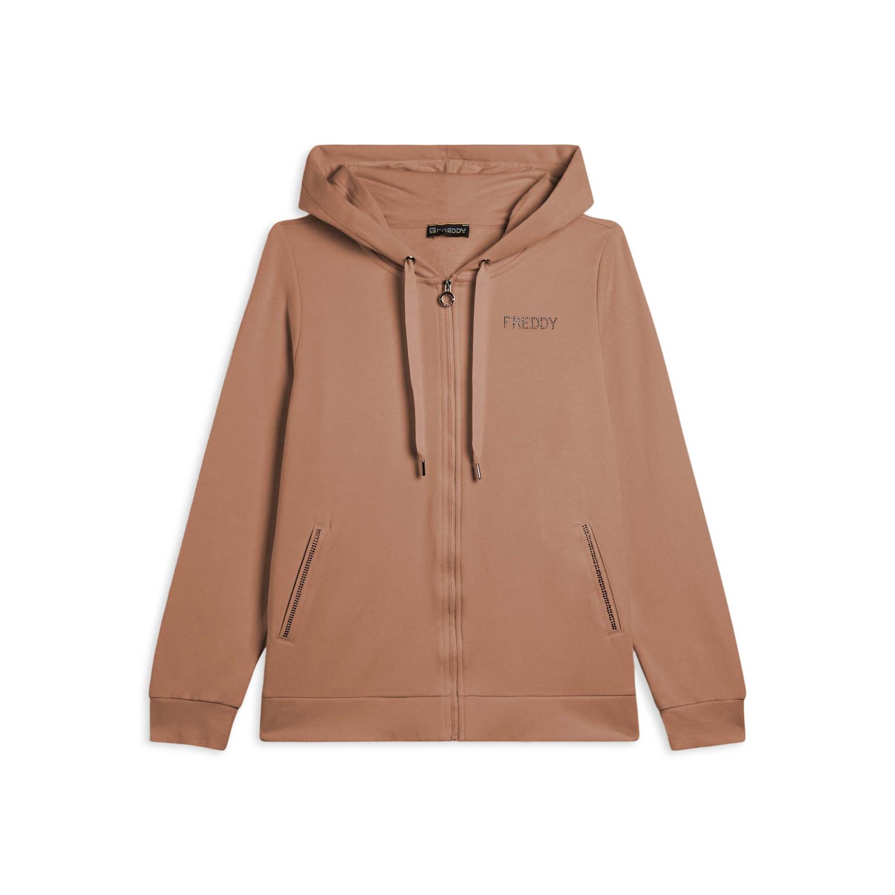 8034170705771 - Damen Kapuzenpulli mit bicolor Glitzer Freddy