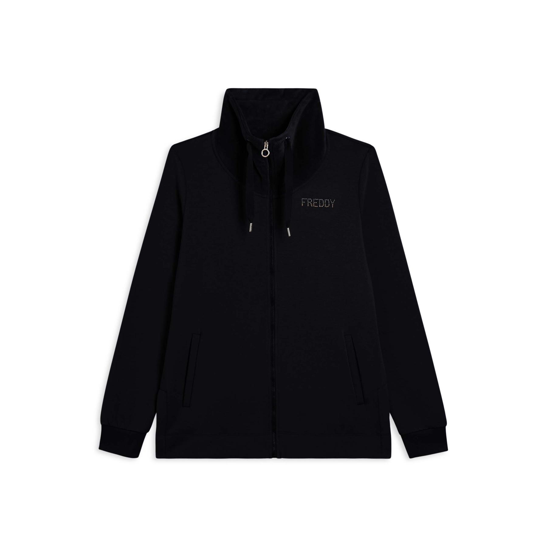 8034170706341 - Fleecejacke mit seitlichen Schlitzen aus Samt für Damen Freddy