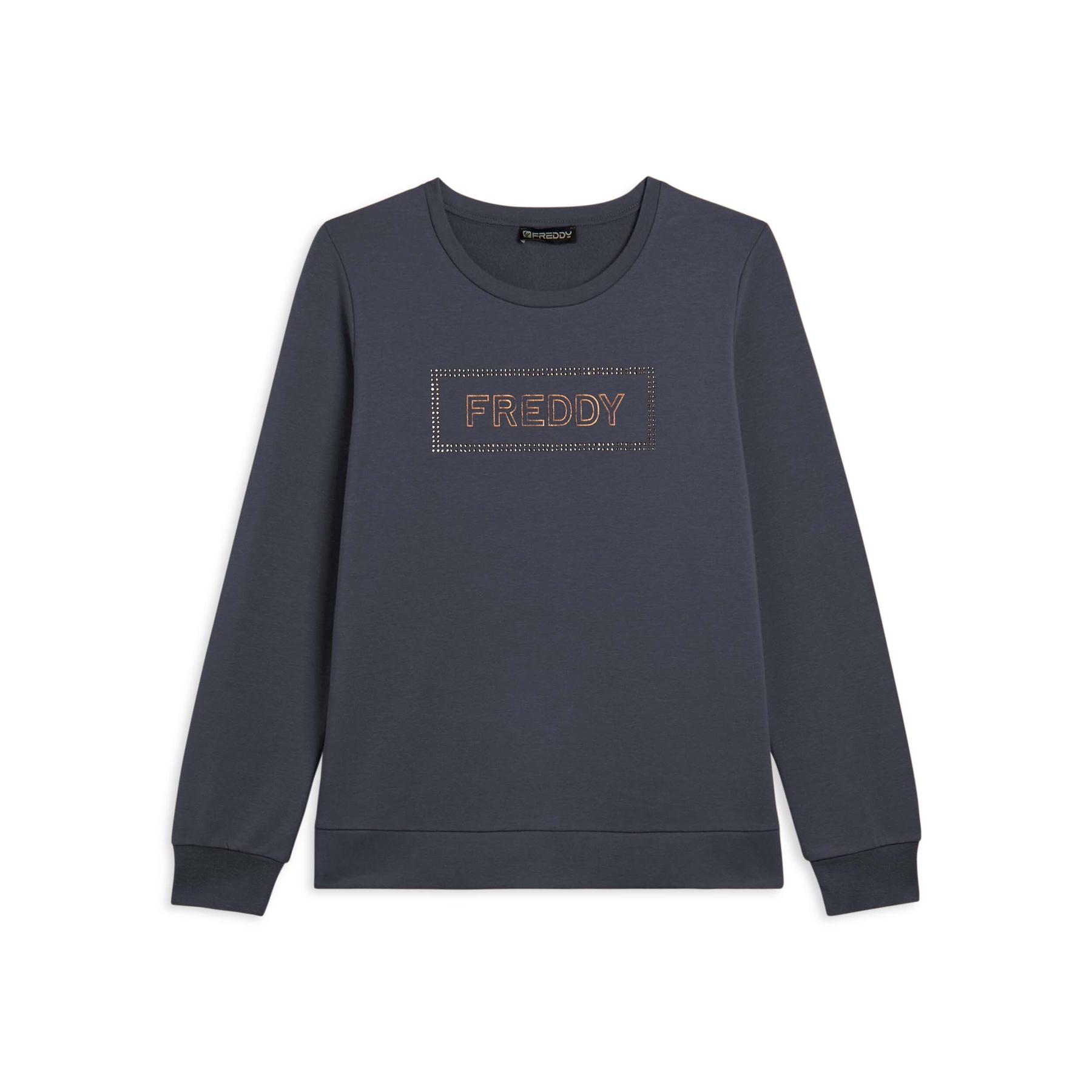 8034170706730 - Sweatshirt mit Glitzer-Frontdruck für Damen Freddy