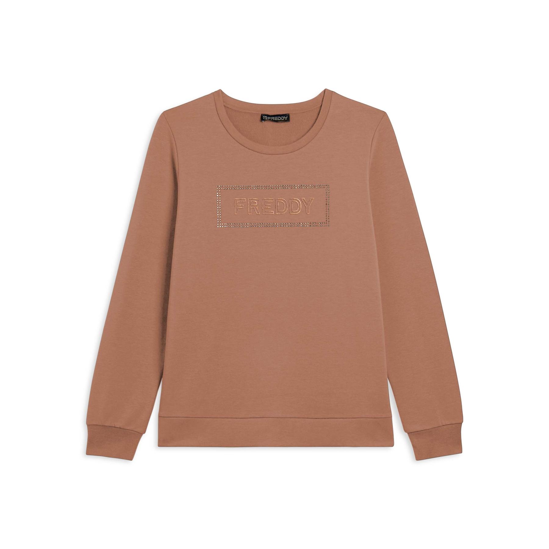 8034170706839 - Sweatshirt mit Glitzer-Frontdruck für Damen Freddy