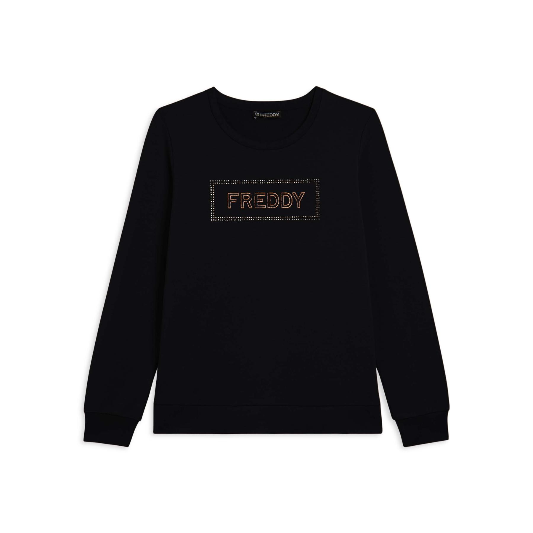 8034170706891 - Sweatshirt mit Glitzer-Frontdruck für Damen Freddy