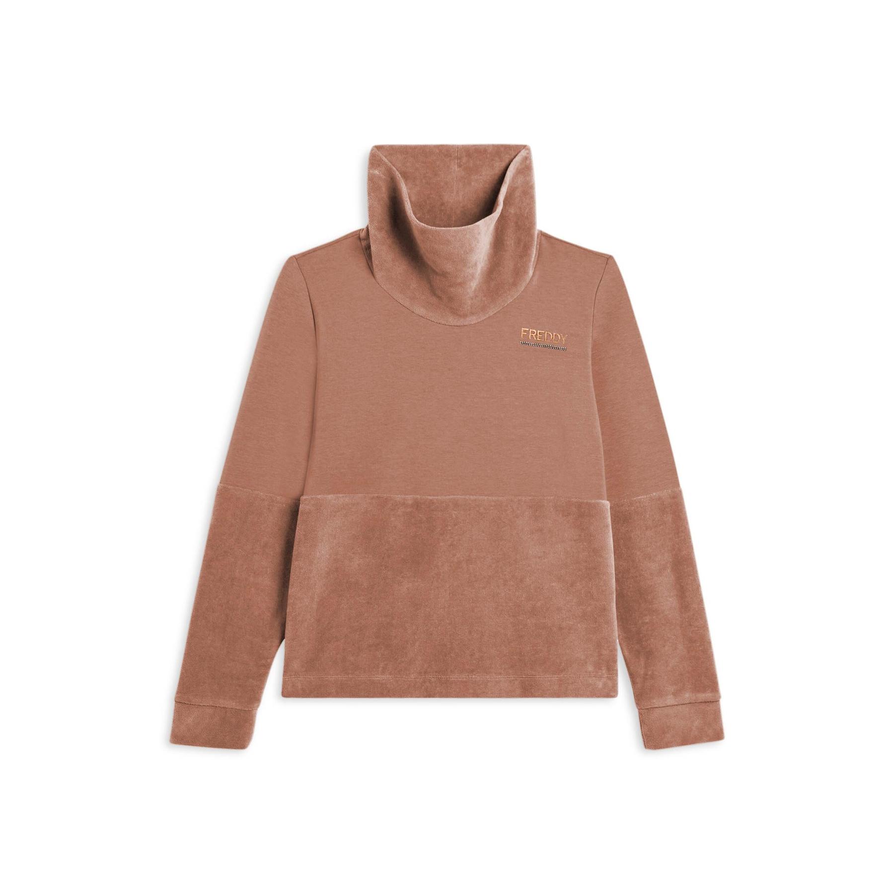 8034170707300 - Damenfleece-Hoodie mit Stehkragen Freddy