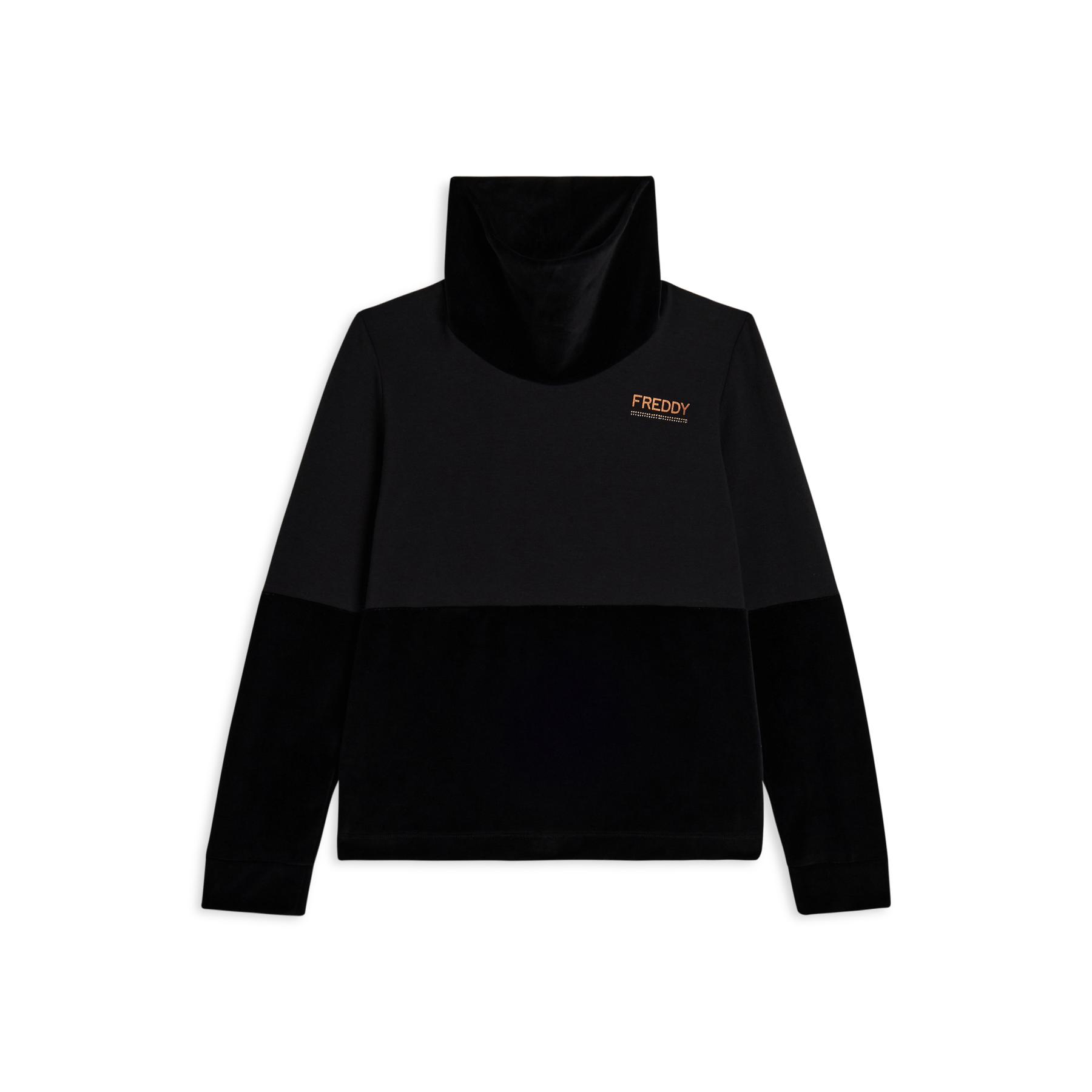 8034170261802 - Damenfleece-Hoodie mit Stehkragen Freddy