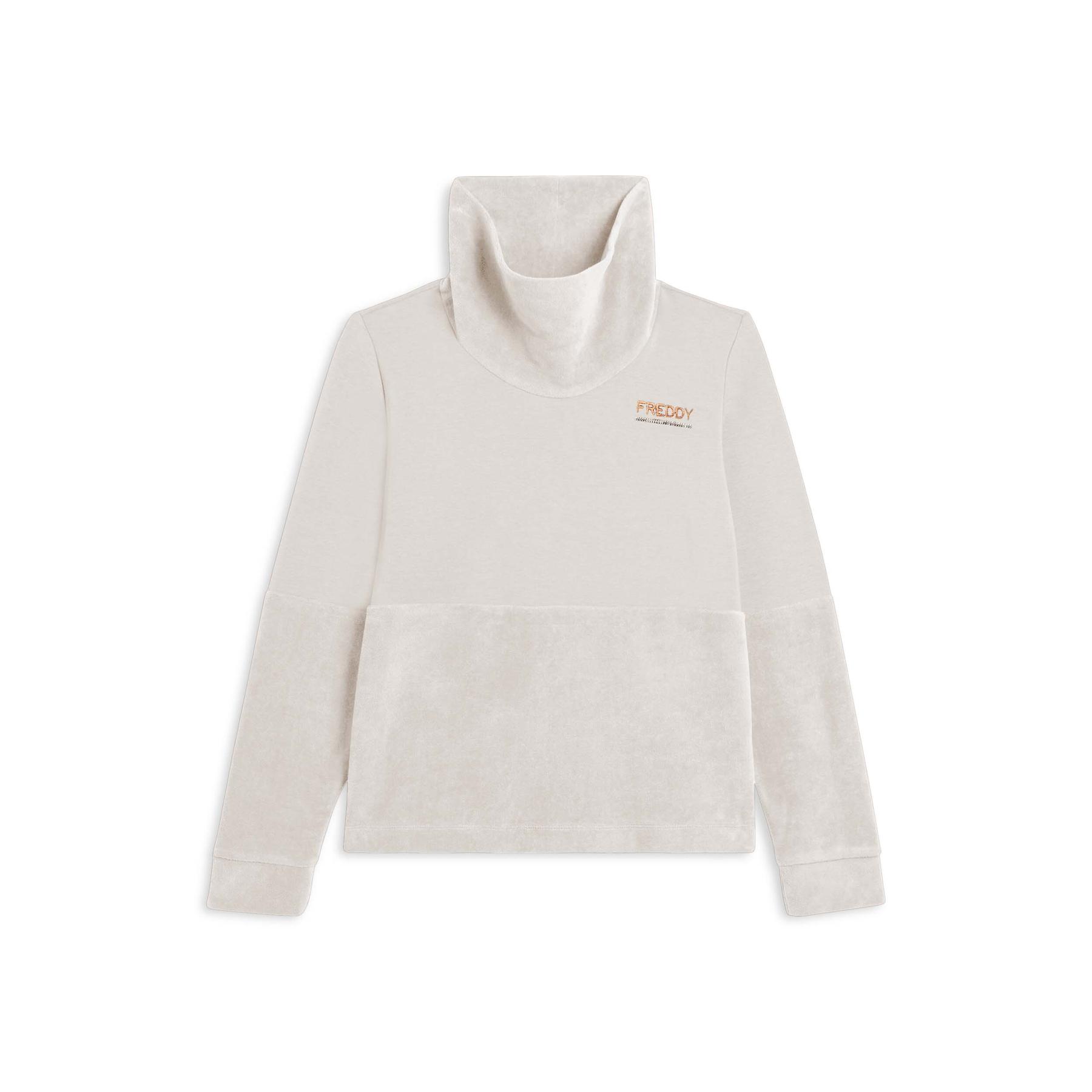 8034170707409 - Damenfleece-Hoodie mit Stehkragen Freddy