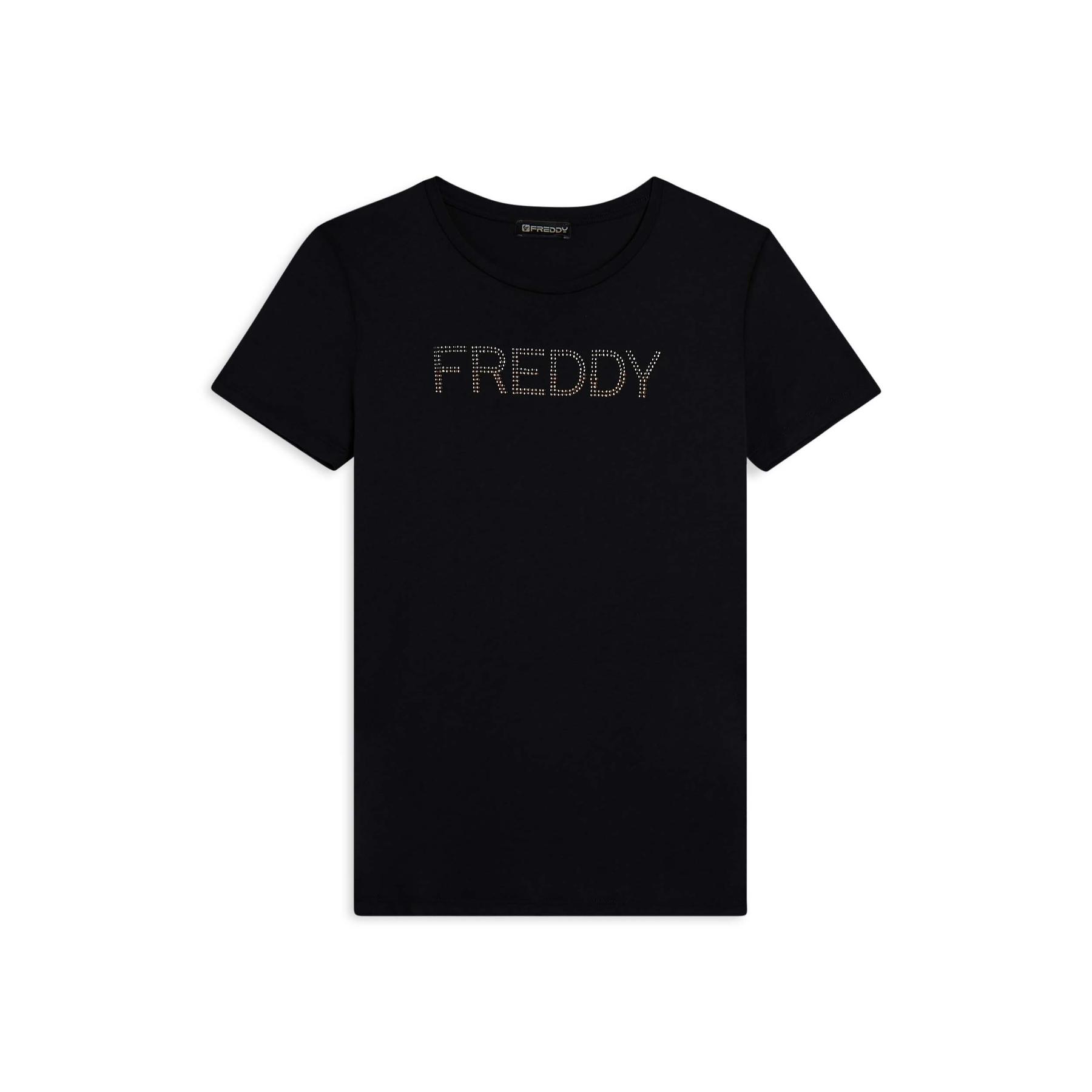 8034170707744 - T-Shirt mit zweifarbigem Glitzermuster für Frauen Freddy