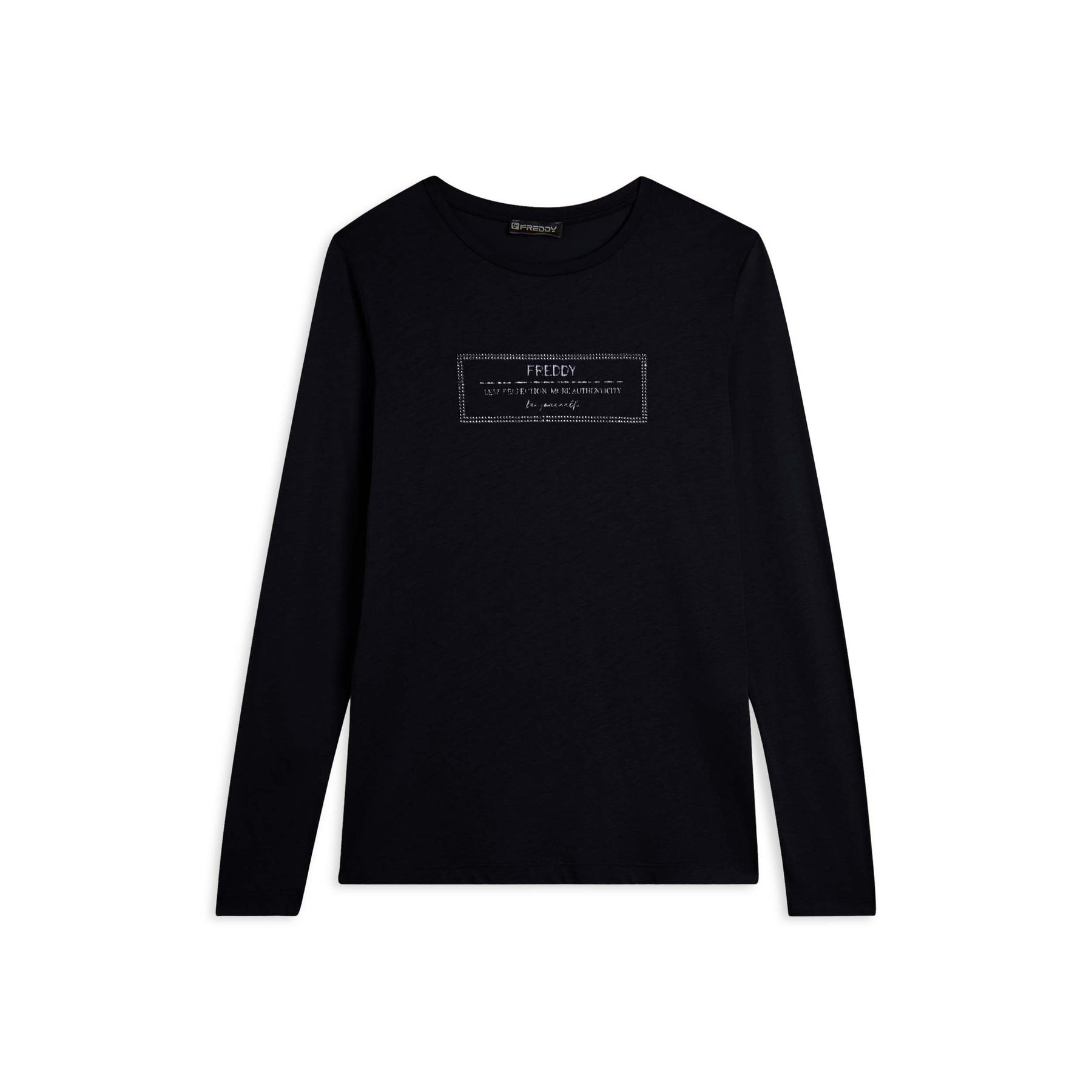 8034170708413 - T-Shirt mit Schlitz lange Ärmel für Frauen Freddy