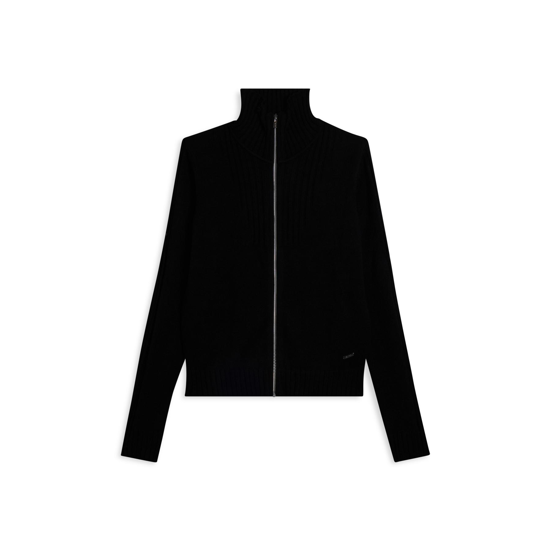 Maglione con col a camicia regolabile con chiusura donna