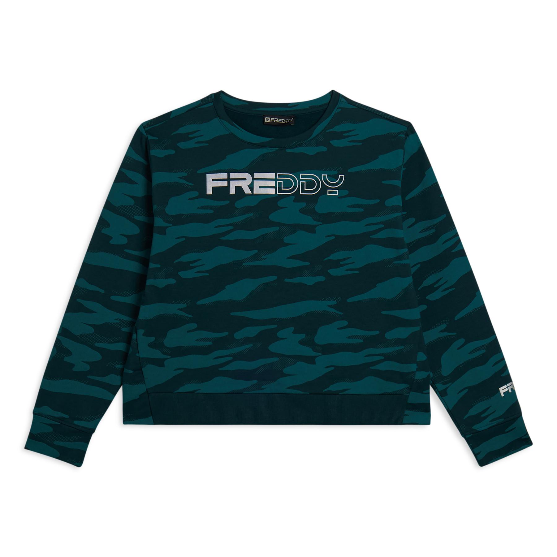 8034170263745 - Kurzer Sweatshirt mit Perlen-Logo für Damen Freddy