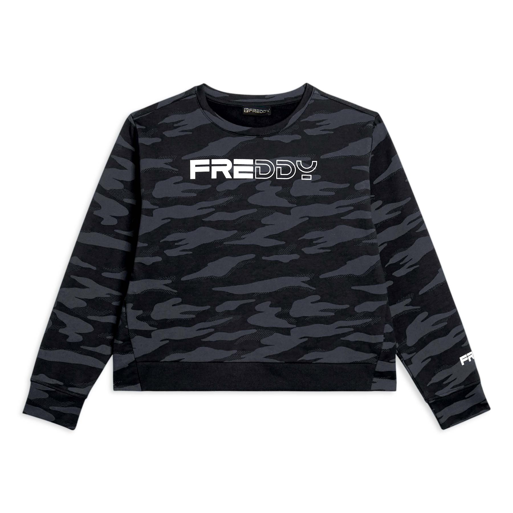 8034170709984 - Kurzer Sweatshirt mit Perlen-Logo für Damen Freddy