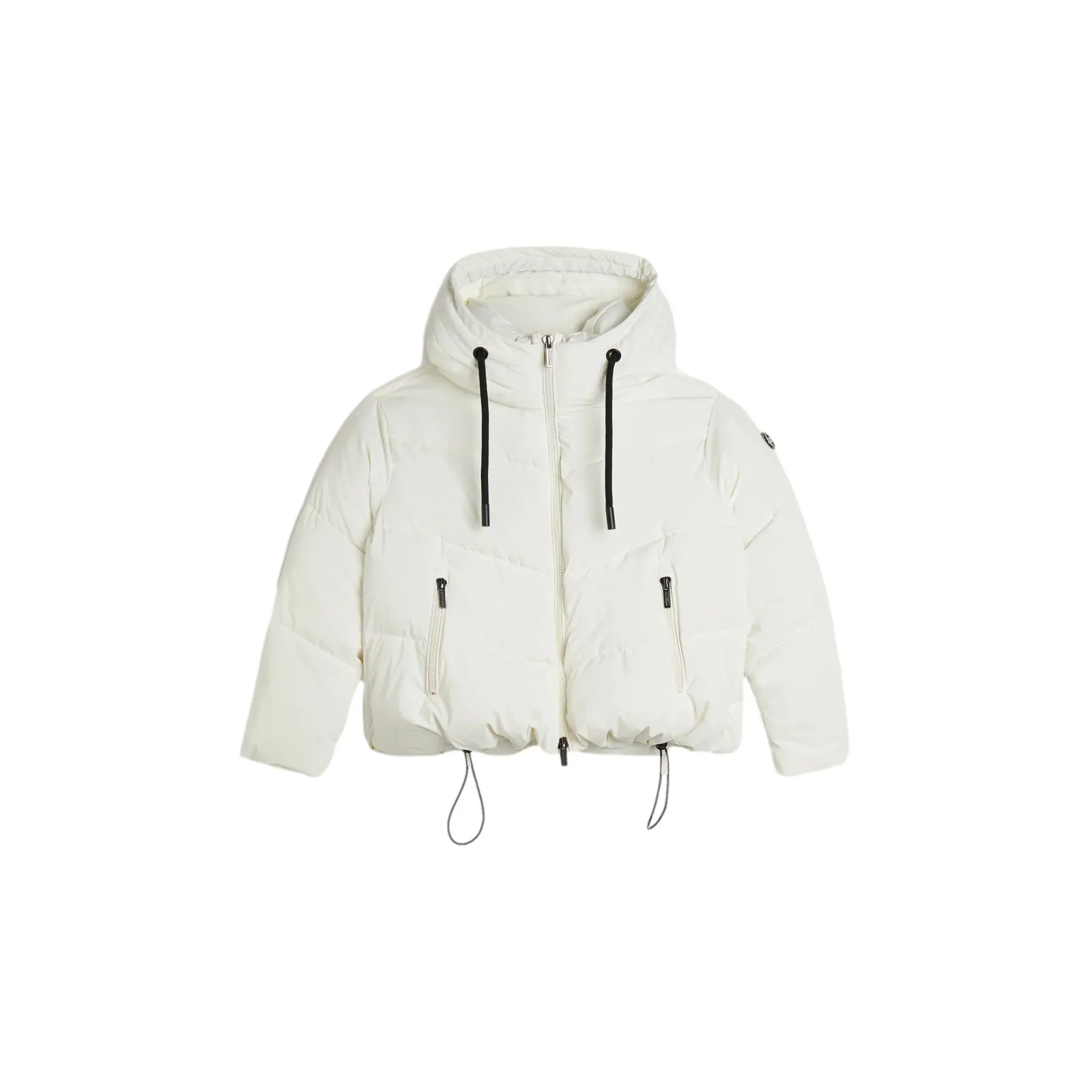 Giacca a vento con cappuccio e cordino regolabile donna