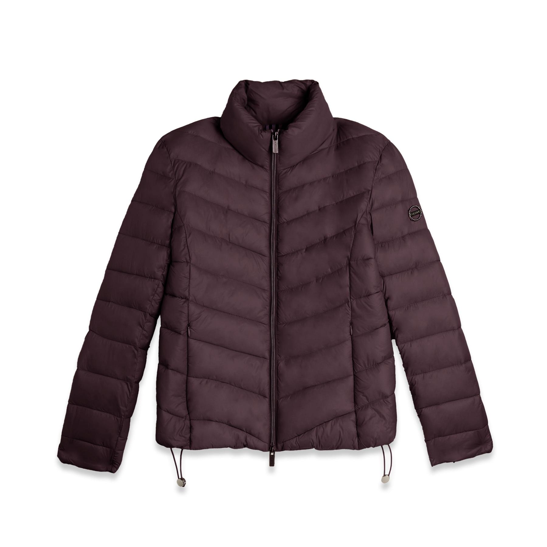 Piumino con collo alto donna