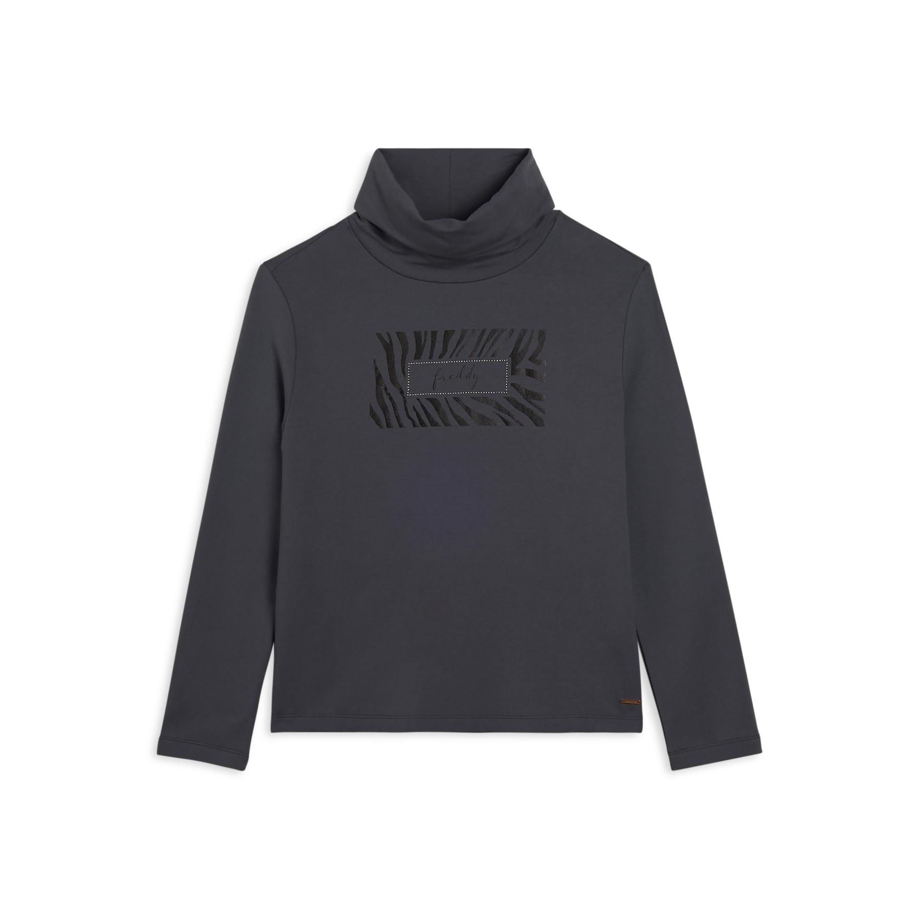 8034170210817 - Damen Sweatshirt mit Logo und Pailletten in der Mitte Freddy