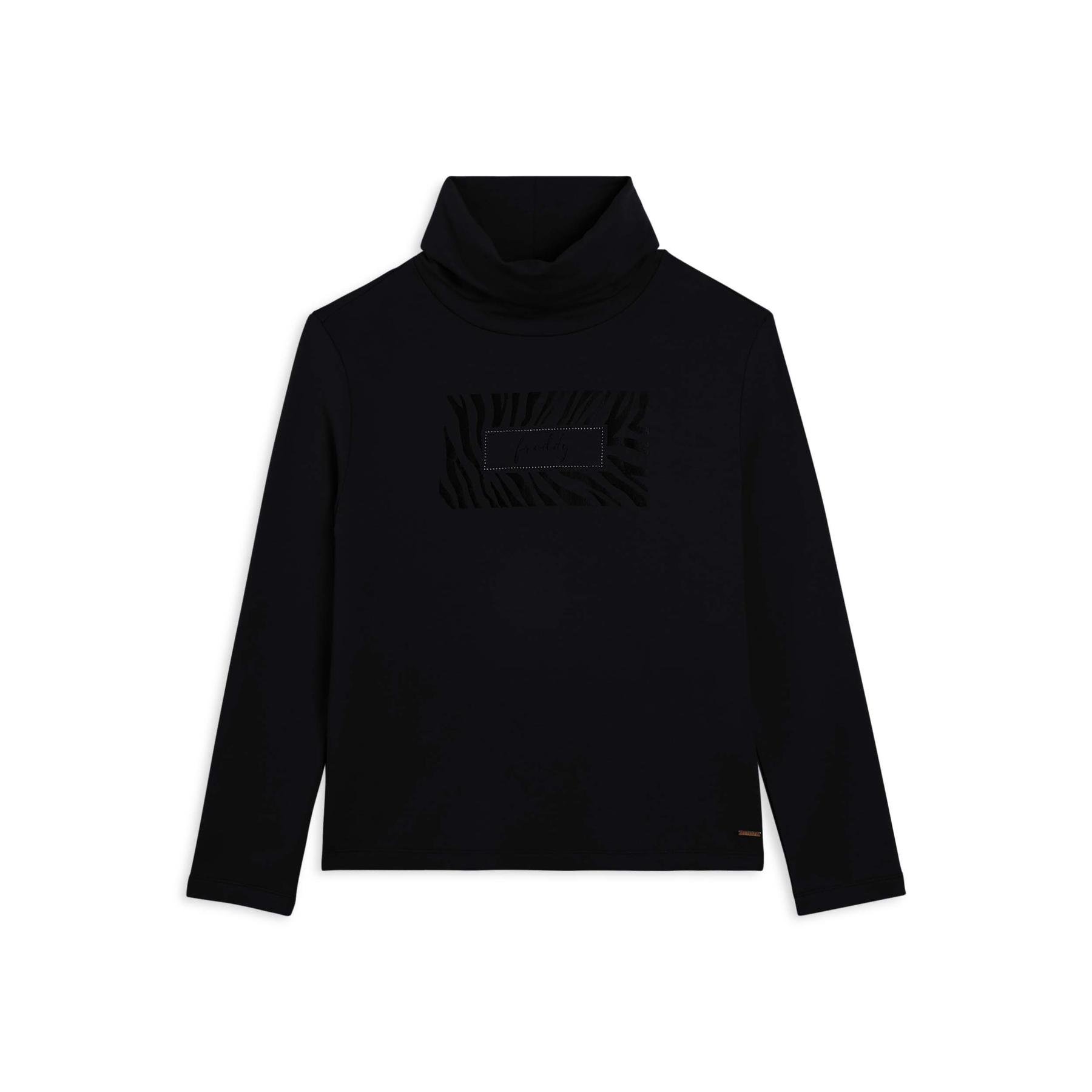 8034170738960 - Damen Sweatshirt mit Logo und Pailletten in der Mitte Freddy