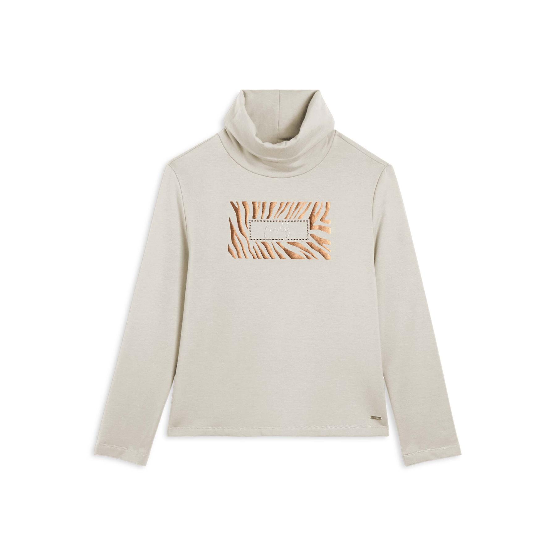 8034170739073 - Damen Sweatshirt mit Logo und Pailletten in der Mitte Freddy