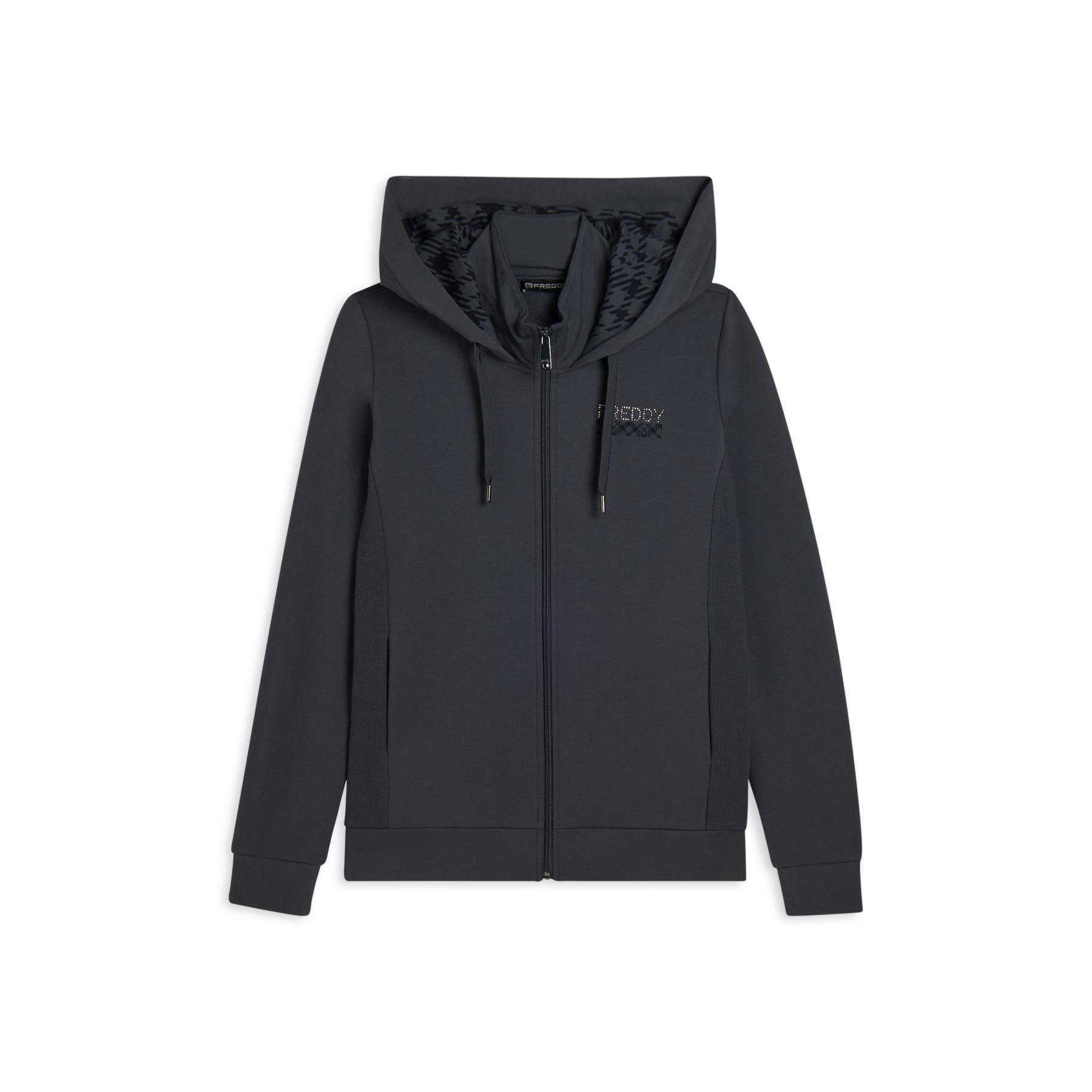 8034170160297 - Damen Kapuzenpullover mit durchgehendem Reißverschluss und Stehkragen Freddy