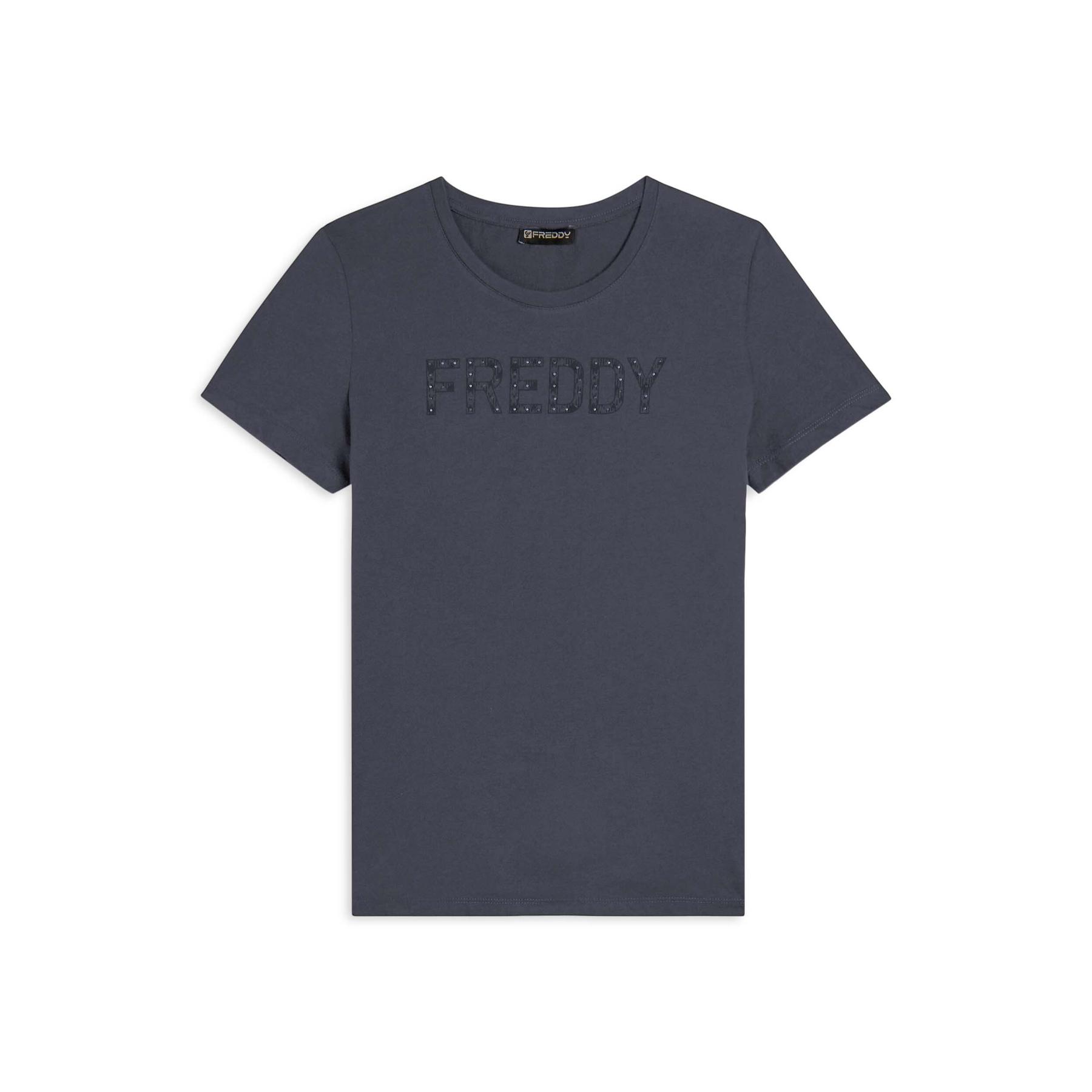 8034170710966 - T-Shirt mit Nieten-Logo auf der Vorderseite für Frauen Freddy