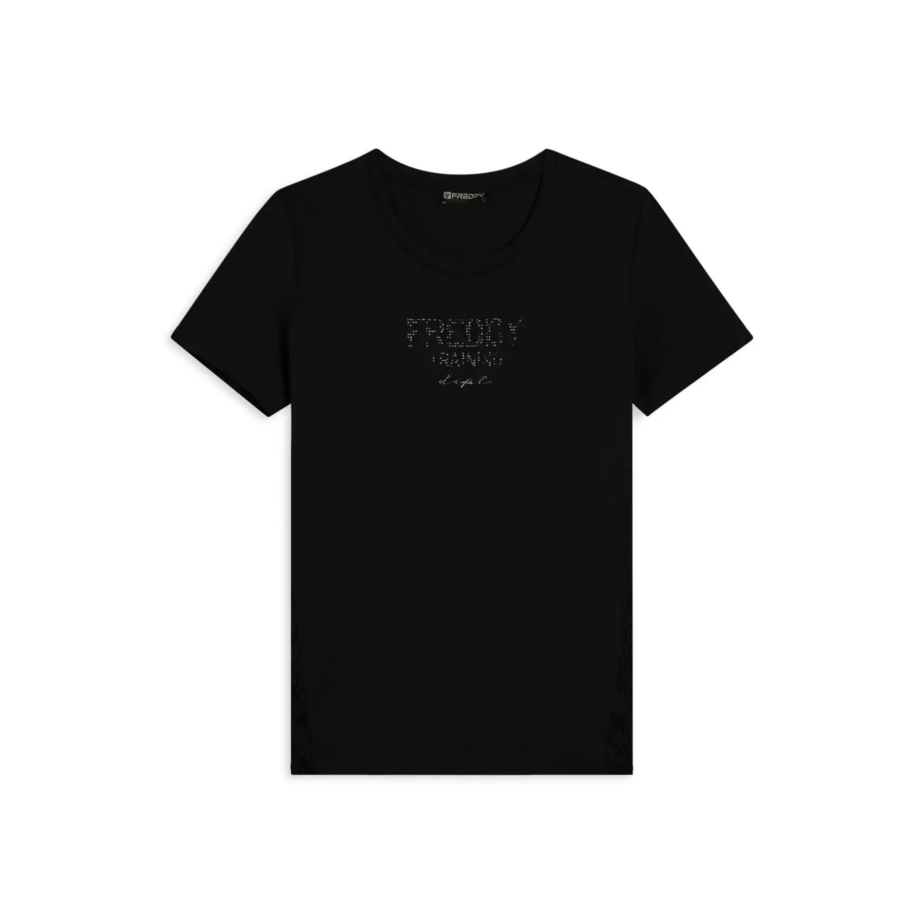 8034170715183 - Raglan-T-Shirt mit geometrischem dekorativem Einsatz für Frauen Freddy