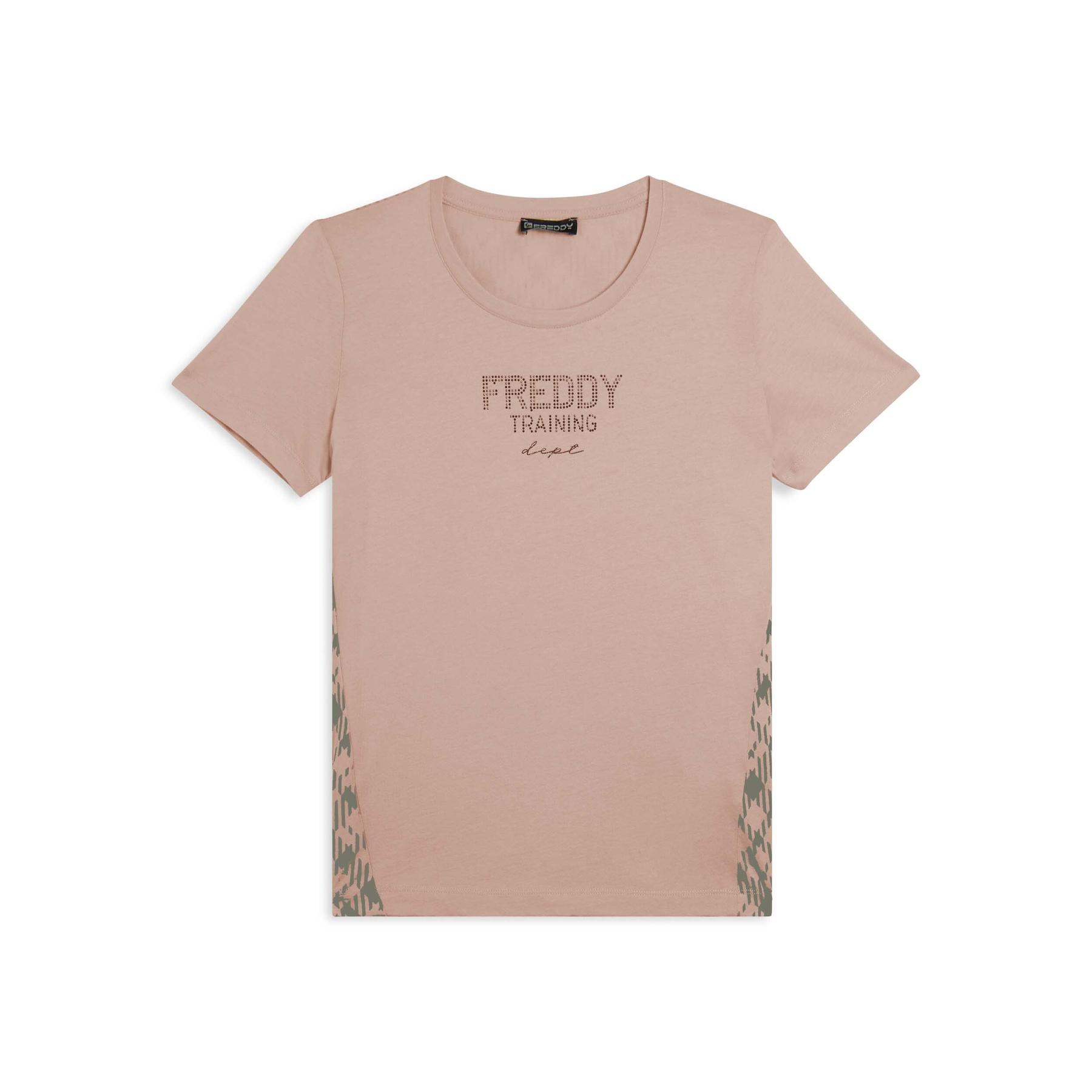 8034170715275 - Raglan-T-Shirt mit geometrischem dekorativem Einsatz für Frauen Freddy