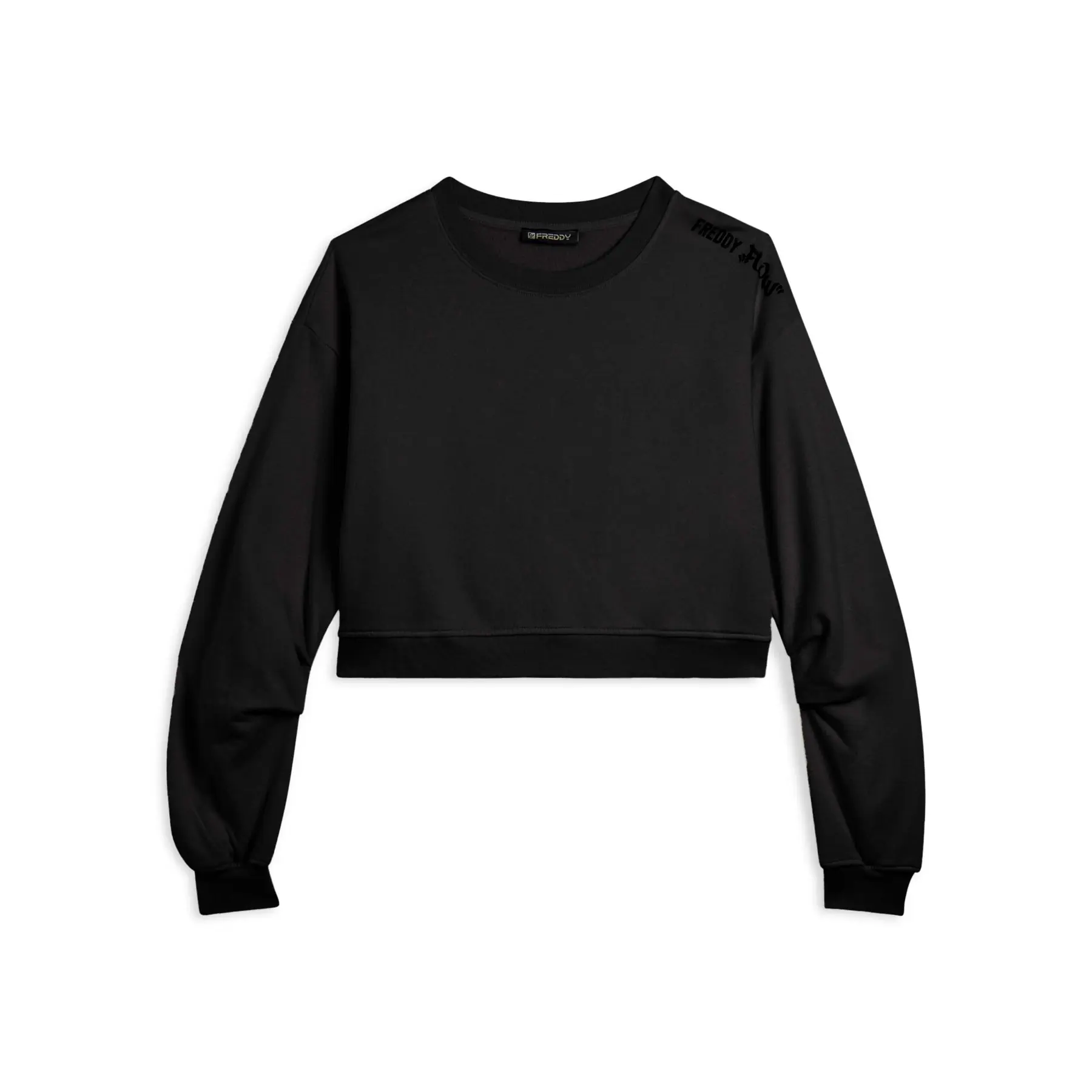 8034170724383 - Damen Crop Sweatshirt mit Druck auf der Schulter Freddy