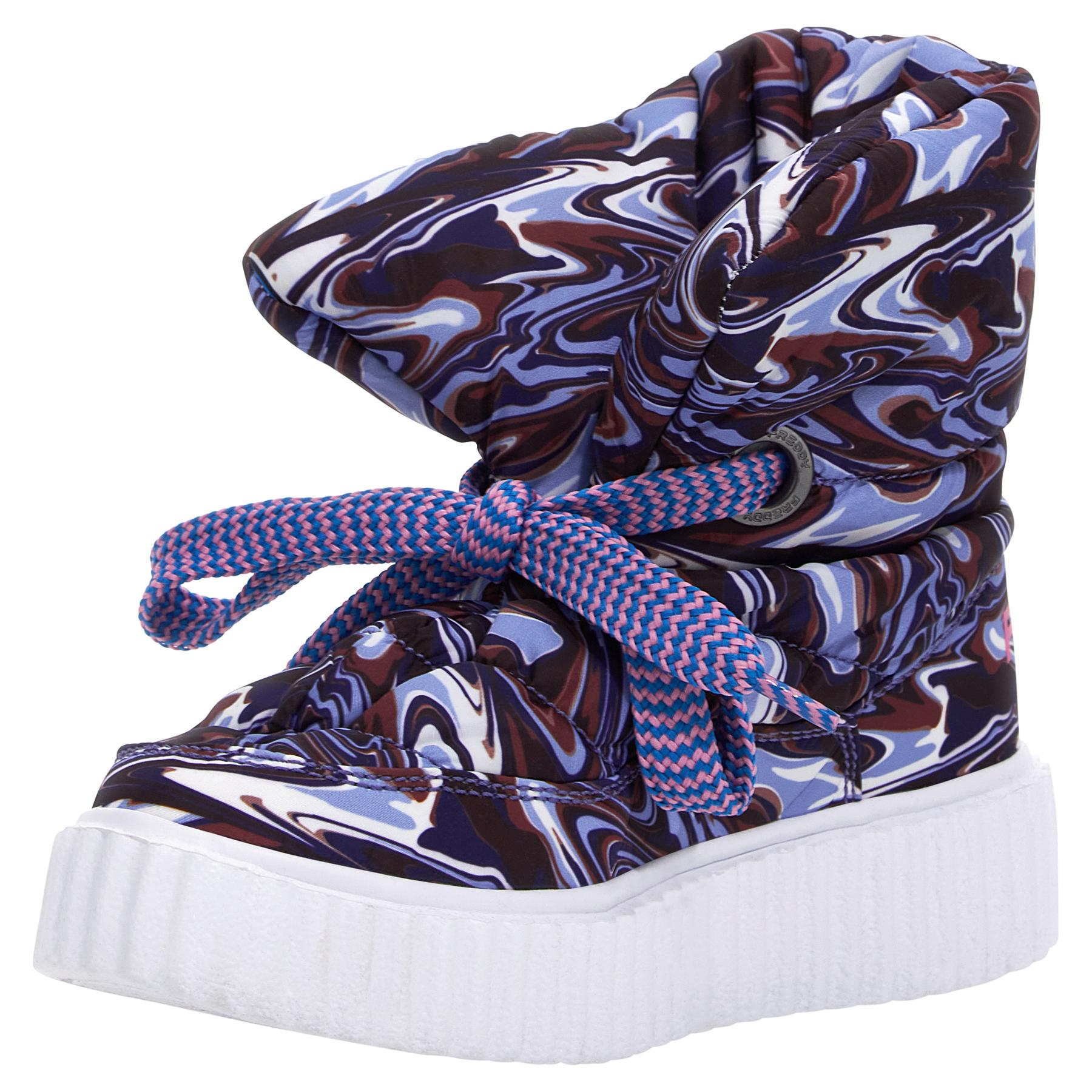 8058278584960 - Bunt gemusterte Stiefeletten mit Futter aus Fleece für Damen Freddy